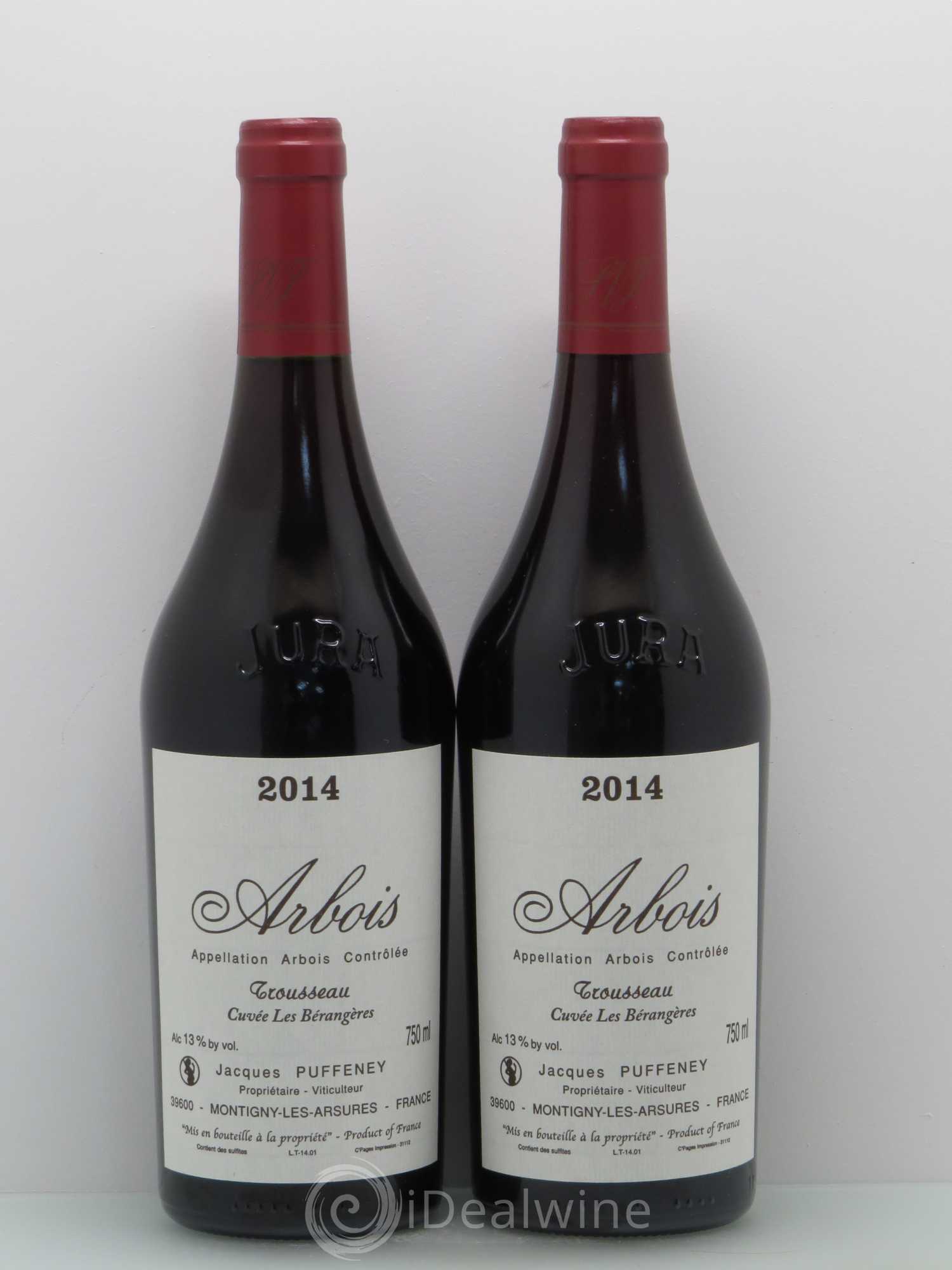 Arbois Puffeney Trousseau Les Bérangères 2014 - Posten von 2 Flaschen - 0