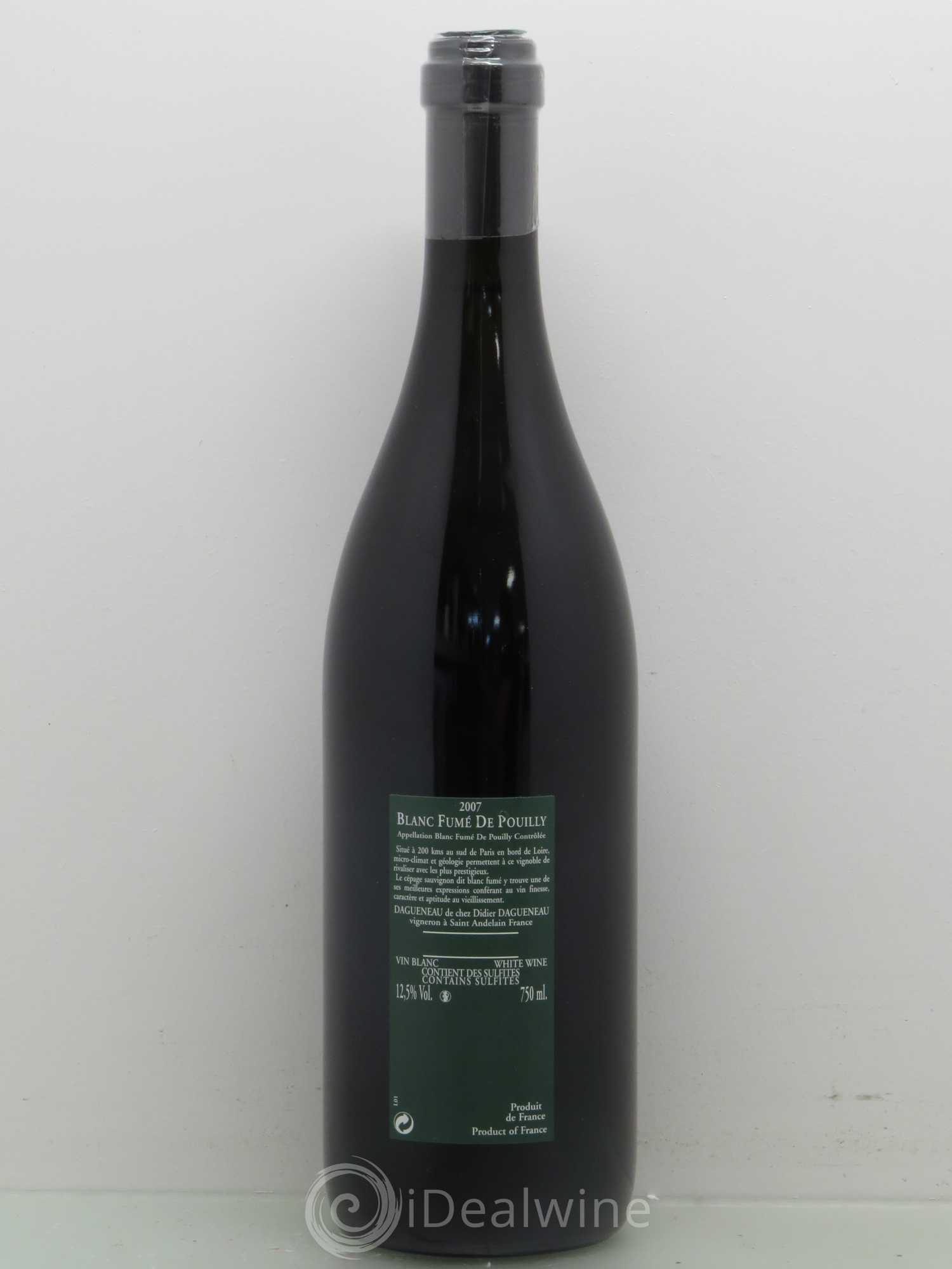 Vin de France (anciennement Pouilly-Fumé) Silex Dagueneau (Domaine Didier - Louis-Benjamin) 2007 - Lot de 1 bouteille - 1
