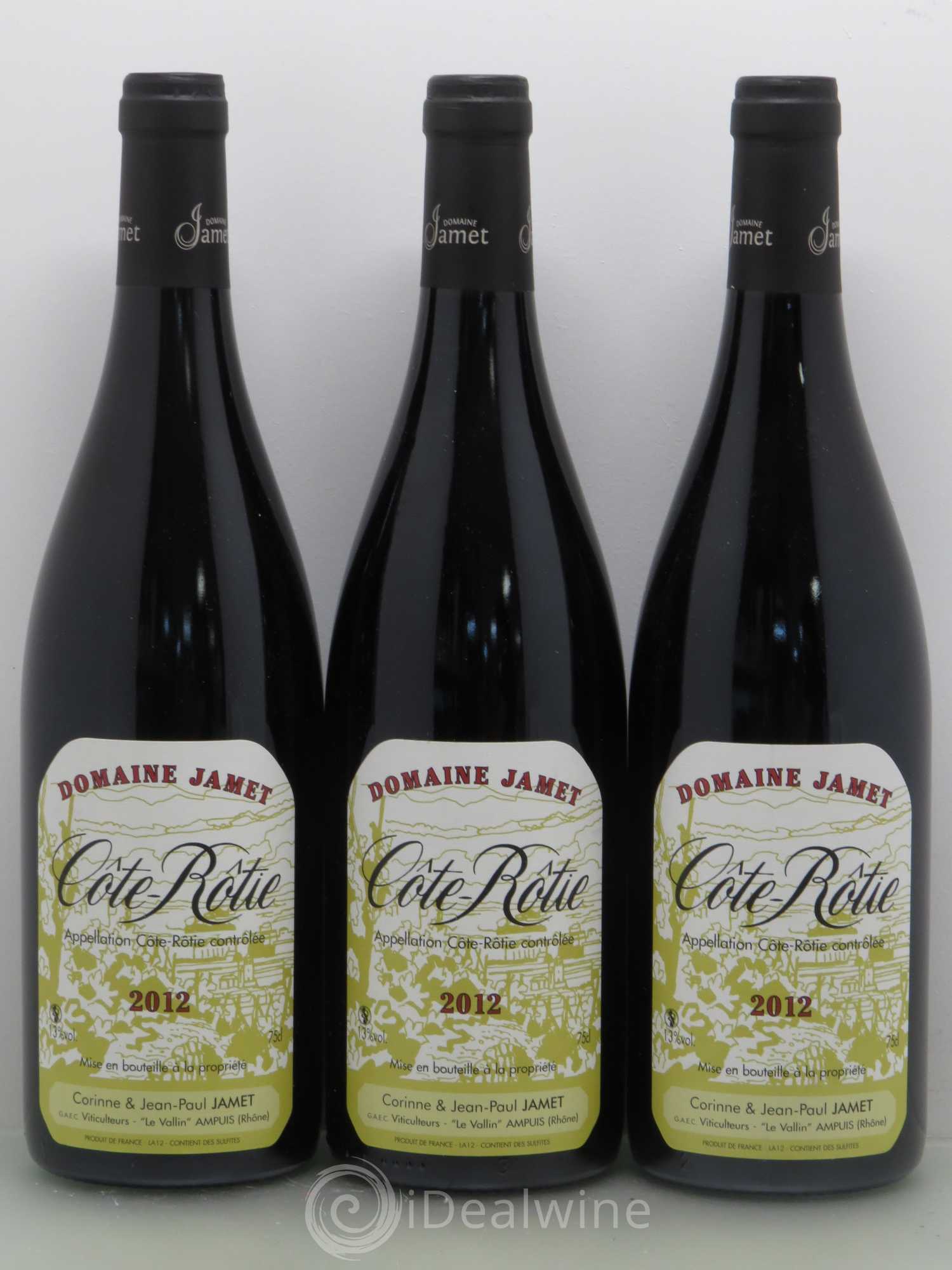 Côte-Rôtie Jamet (Domaine) 2012 - Lot de 3 bouteilles - 0
