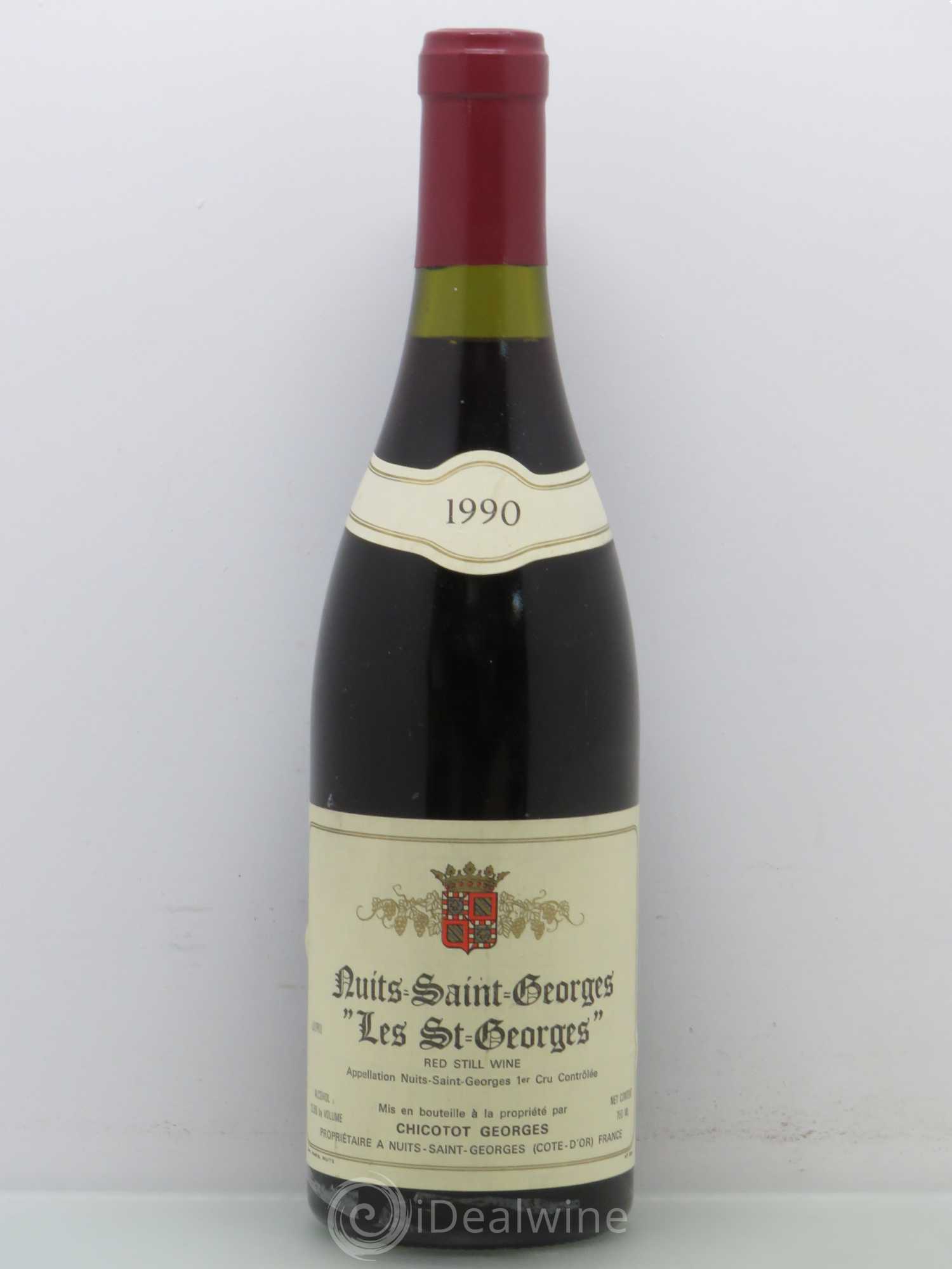 Nuits-Saint-Georges 1er Cru Les Saints Georges - Georges Chicotot 1990 - Posten von 1 Flasche - 0