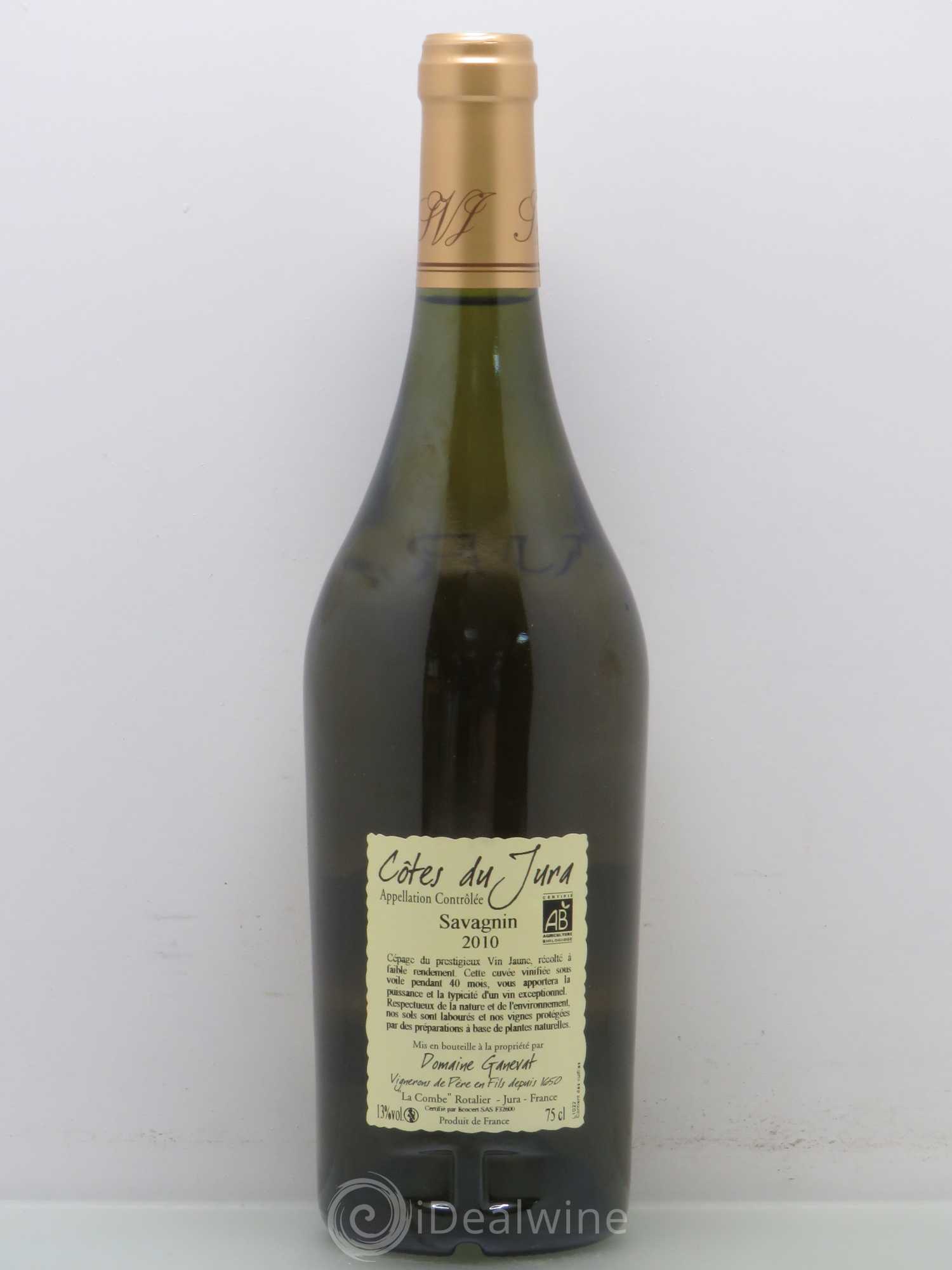 Côtes du Jura Cuvée Prestige Jean-François Ganevat (Domaine) 2010 - Lot de 1 bouteille - 1