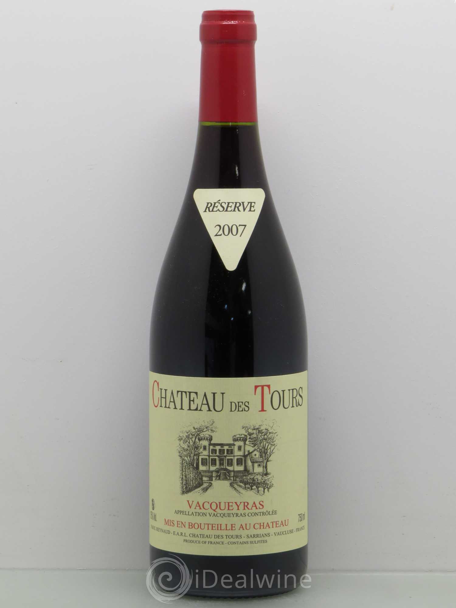 Vacqueyras Château des Tours Emmanuel Reynaud 2007 - Lot de 1 bouteille - 0
