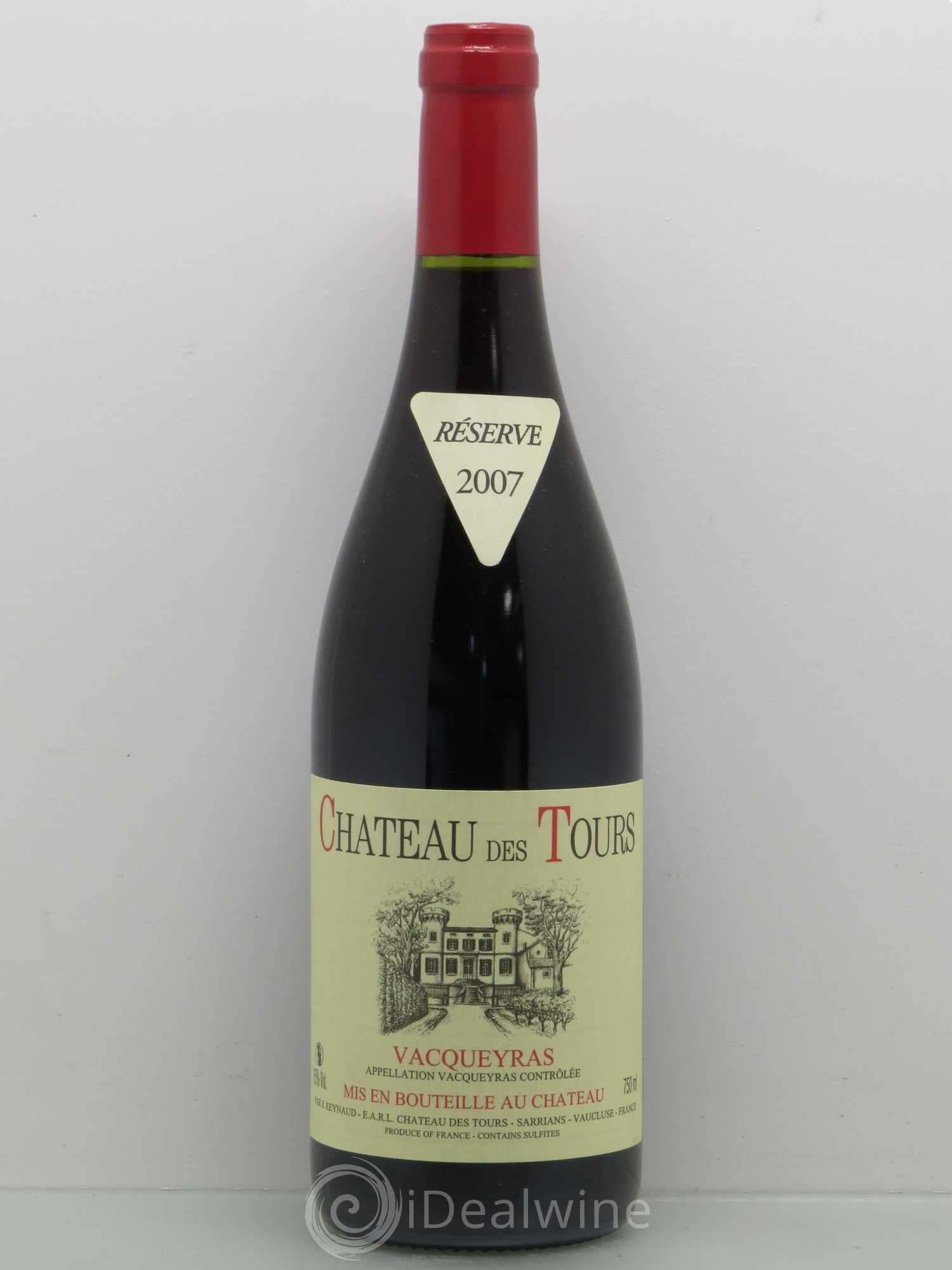 Vacqueyras Château des Tours Emmanuel Reynaud 2007 - Lot de 1 bouteille - 0
