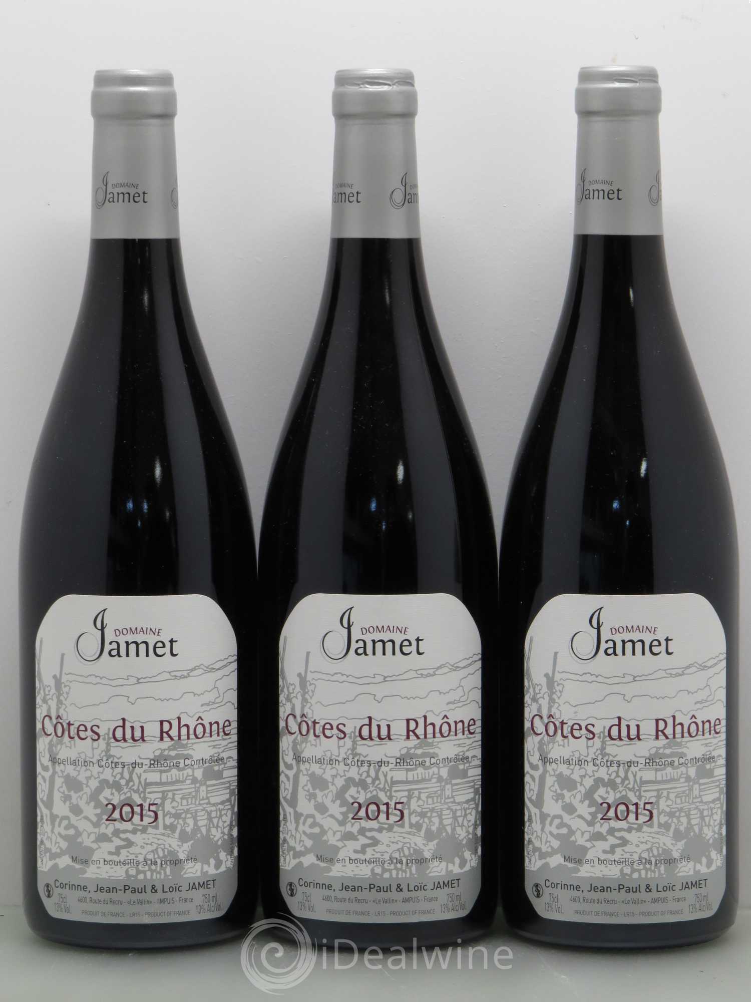 Côtes-du-Rhône Jamet 2015 - Posten von 3 Flaschen - 0