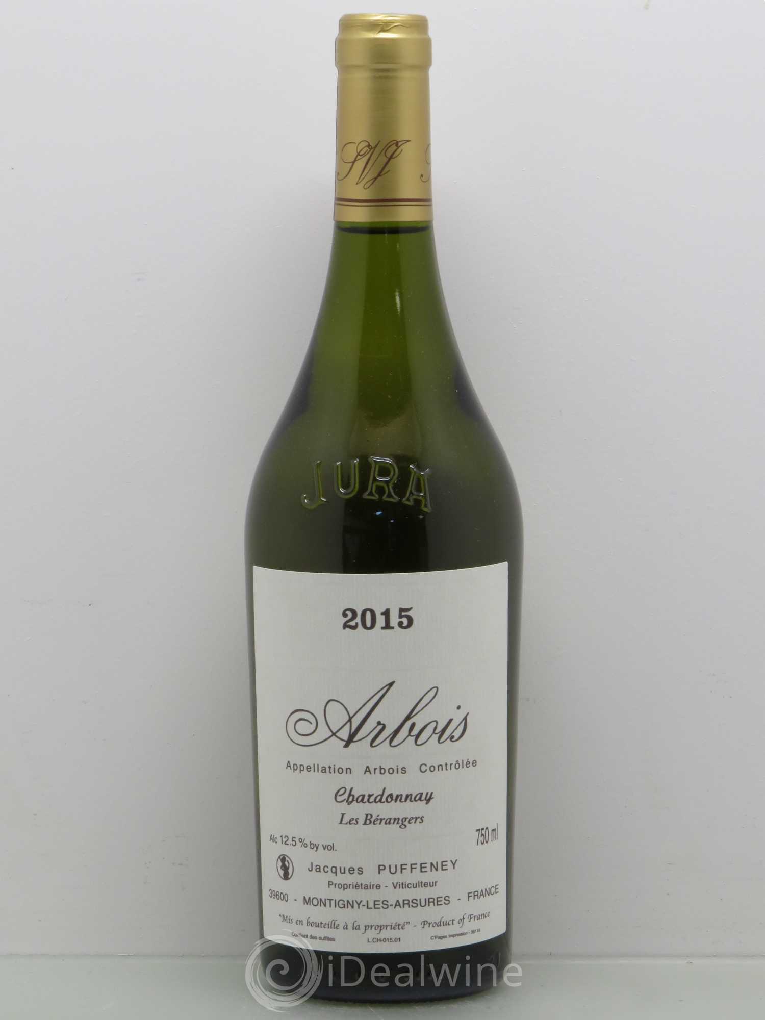 Arbois Puffeney Chardonnay Les Bérangers 2015 - Posten von 1 Flasche - 0