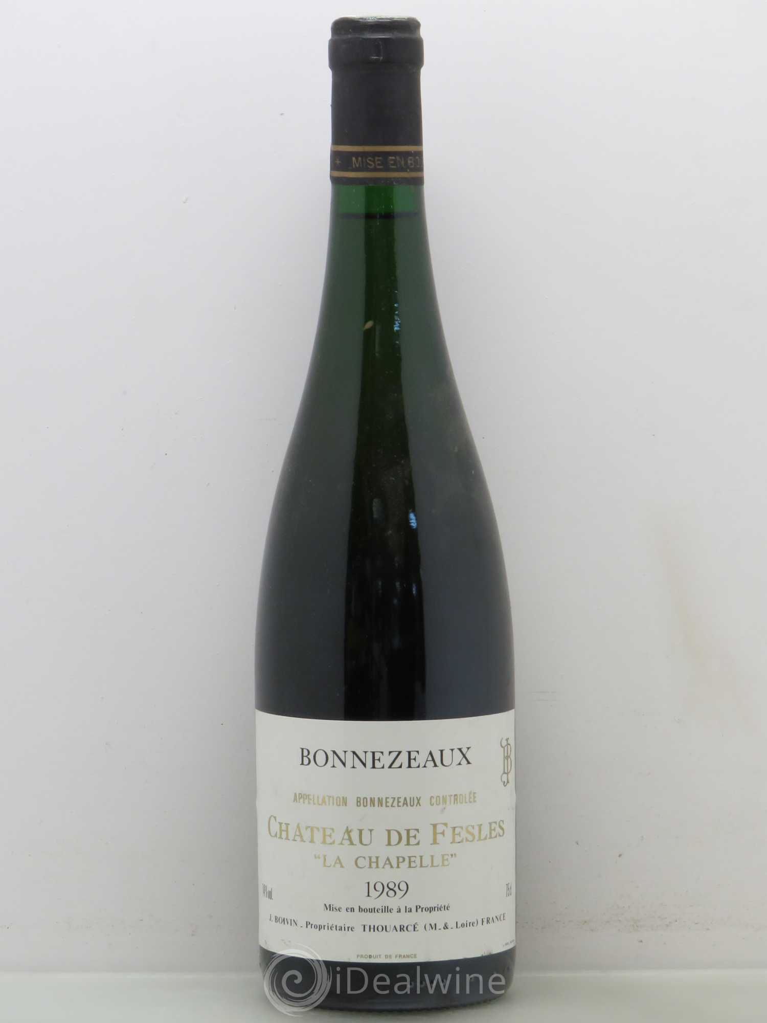 Bonnezeaux La Chapelle Château de Fesles (senza prezzo di riserva) 1989 - Lotto di 1 bottiglia - 0