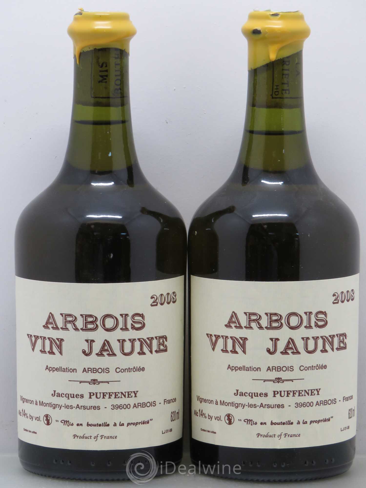 Arbois Vin Jaune Puffeney 2008 - Lot de 2 bouteilles - 0