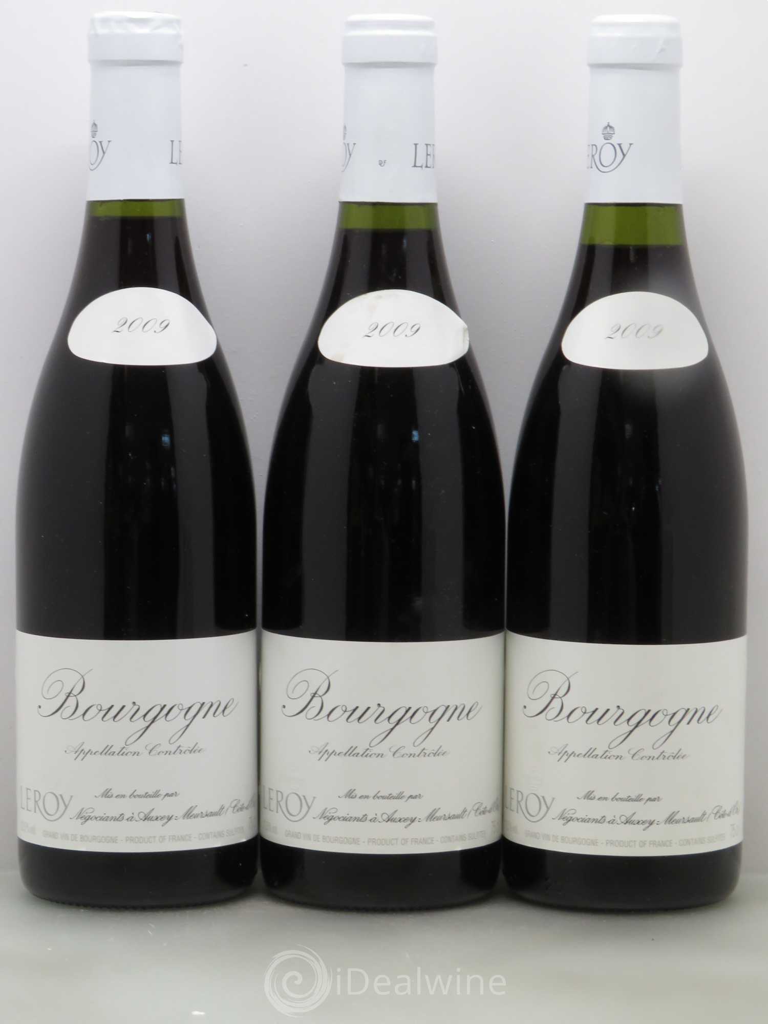 Bourgogne Leroy SA 2009 - Lot de 3 bouteilles - 0