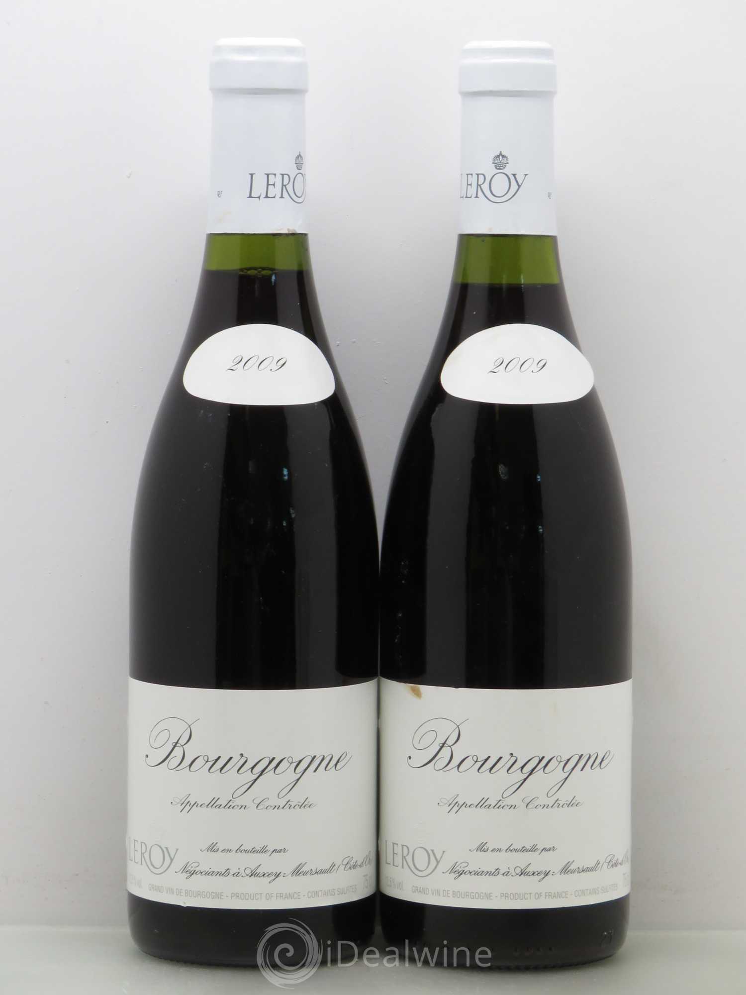 Bourgogne Leroy SA 2009 - Lot de 2 bouteilles - 0