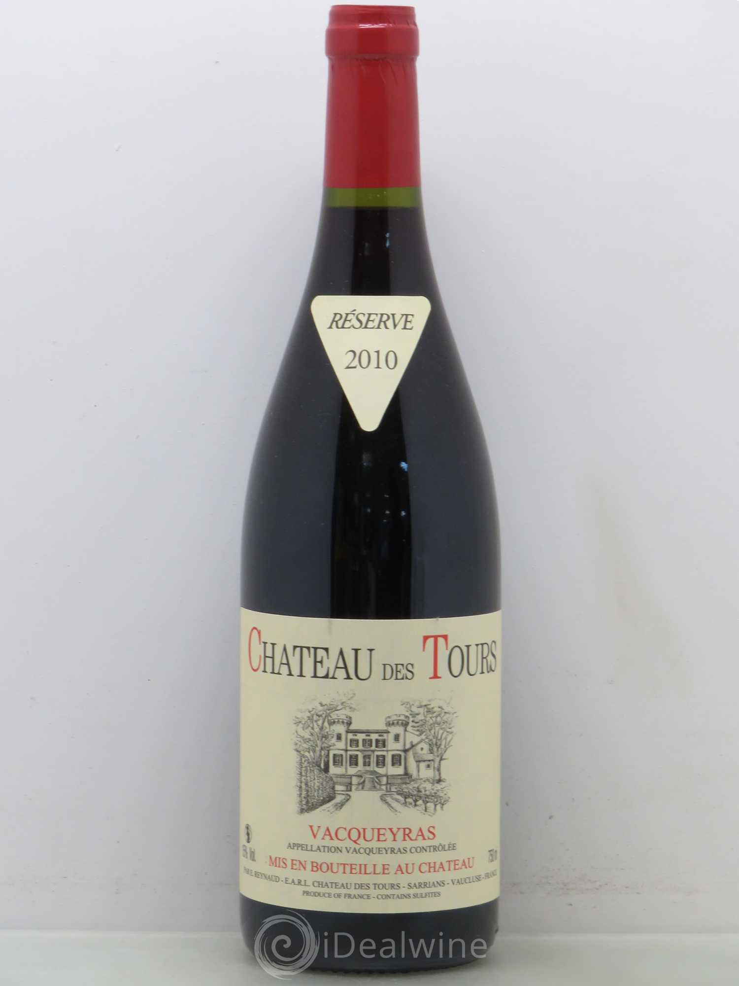 Vacqueyras Château des Tours Emmanuel Reynaud 2010 - Lot de 1 bouteille - 0