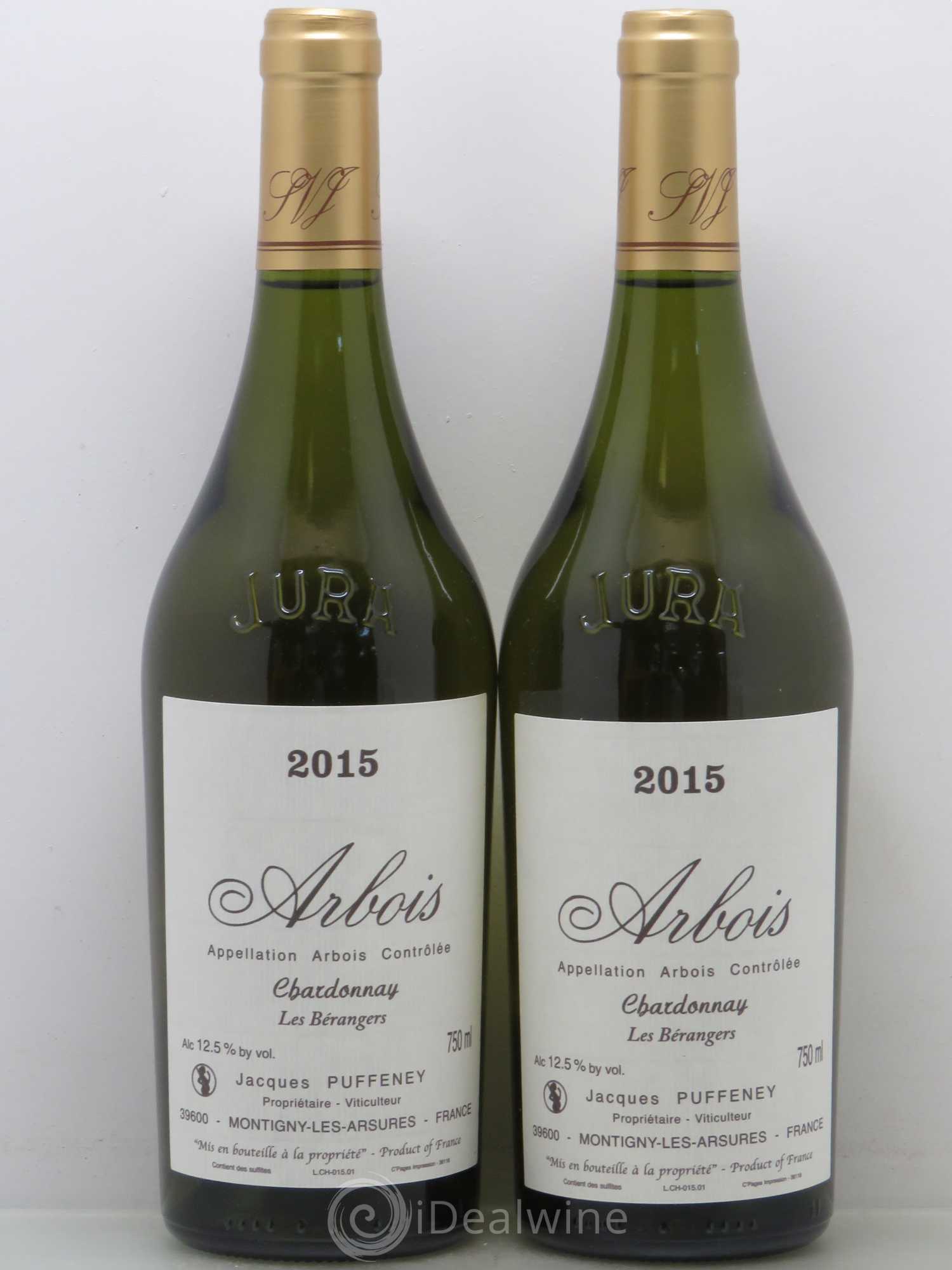 Arbois Puffeney Chardonnay Les Bérangers 2015 - Posten von 2 Flaschen - 0
