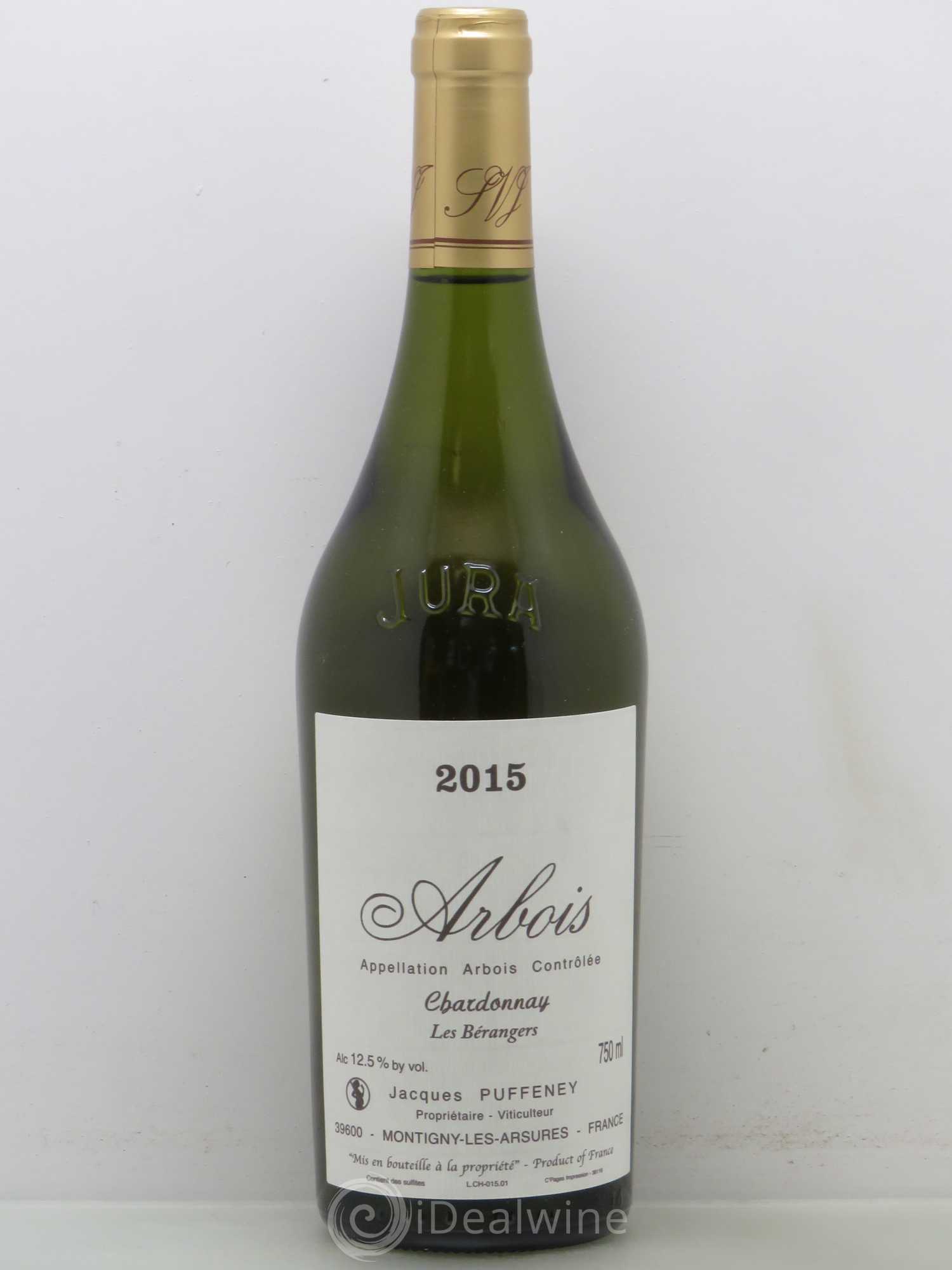 Arbois Puffeney Chardonnay Les Bérangers 2015 - Posten von 1 Flasche - 0
