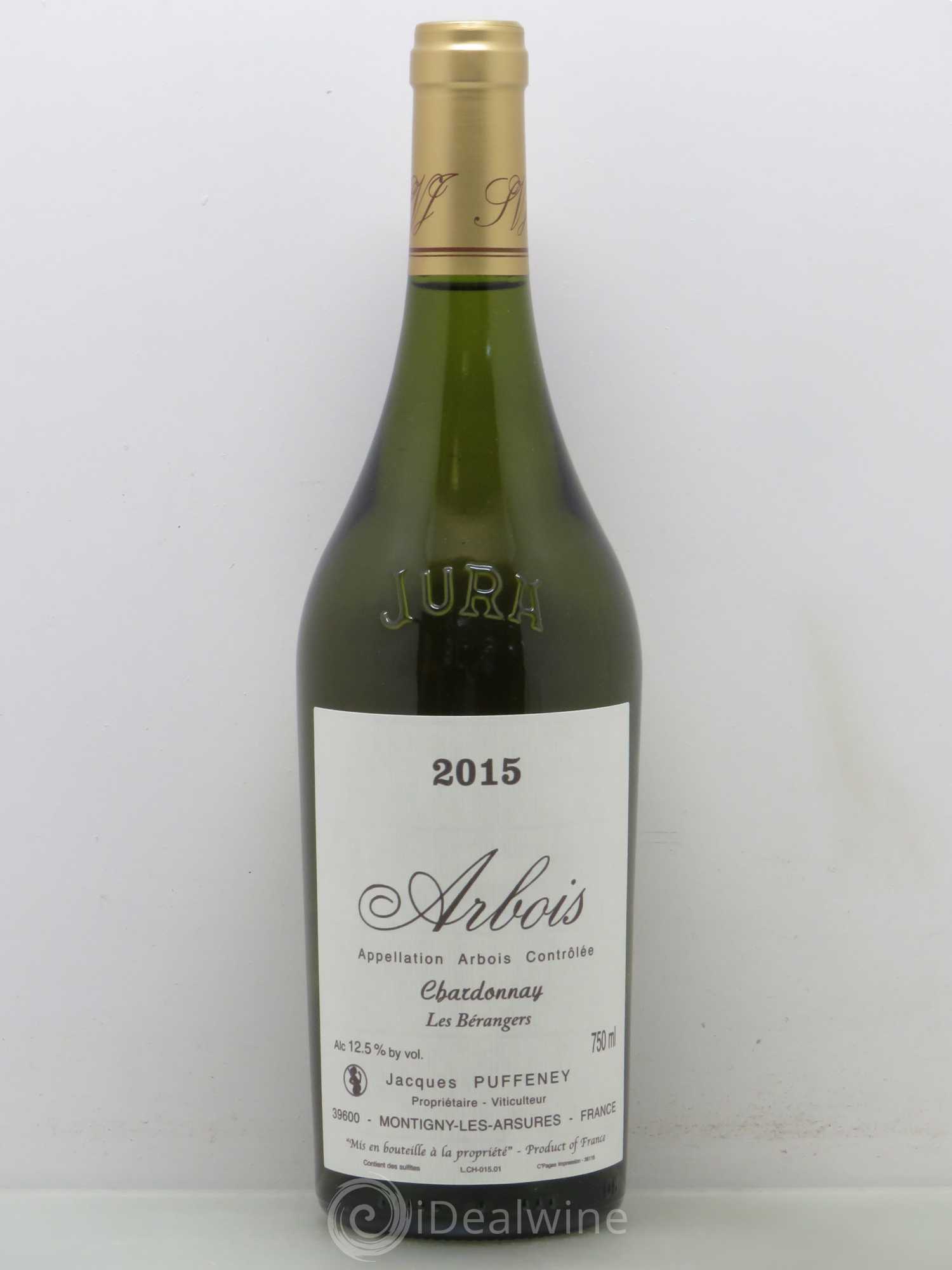 Arbois Puffeney Chardonnay Les Bérangers 2015 - Posten von 1 Flasche - 0
