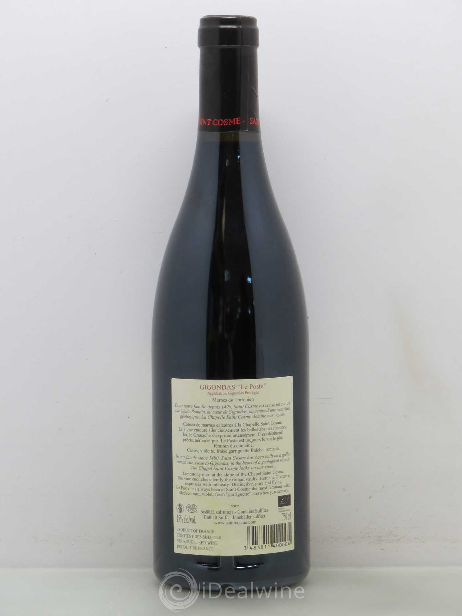 Gigondas Le Poste Saint Cosme 2015 - Lot de 1 bouteille - 1