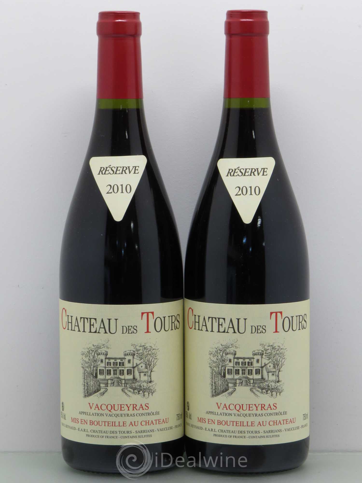 Vacqueyras Château des Tours Emmanuel Reynaud 2010 - Lot de 2 bouteilles - 0