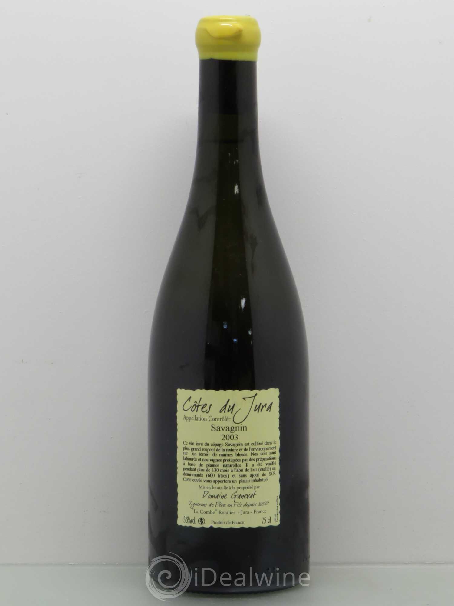 Côtes du Jura Les Vignes de mon Père Jean-François Ganevat (Domaine) 2003 - Lot de 1 bouteille - 1