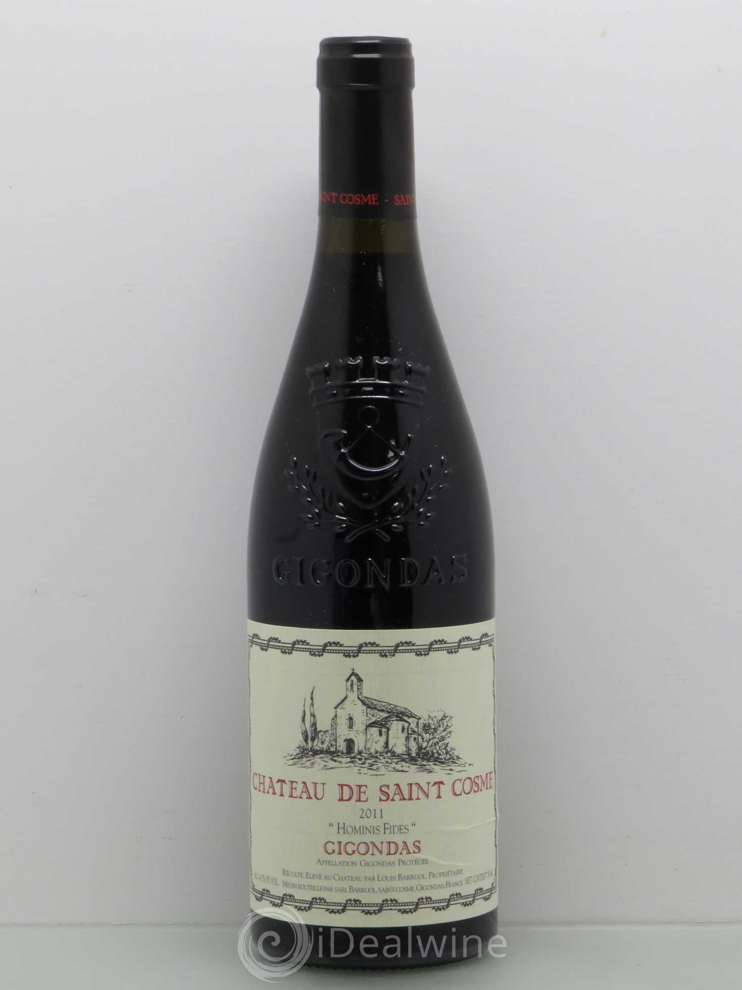 Gigondas Hominis Fides Saint Cosme 2011 - Lot de 1 bouteille - 0