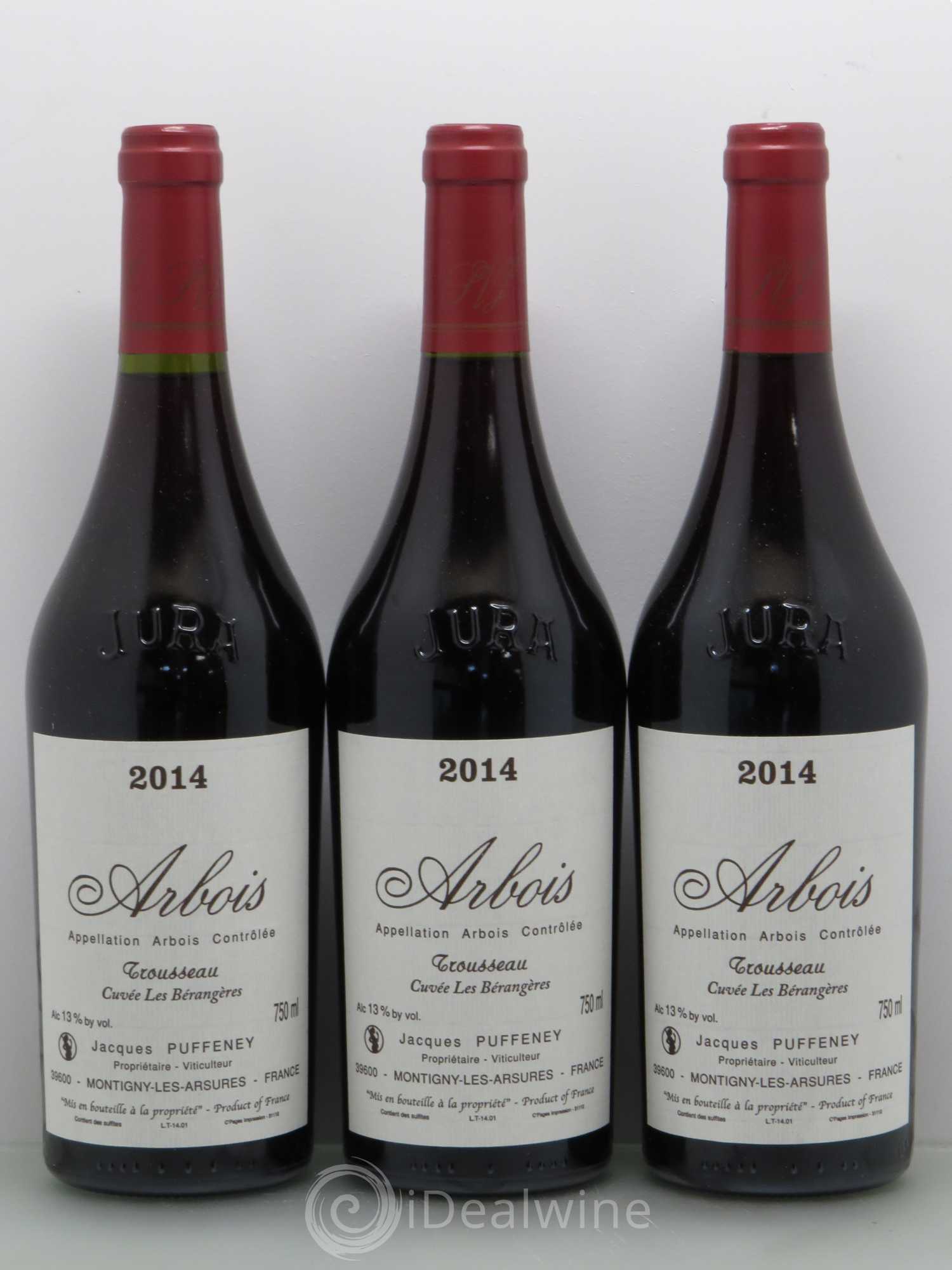 Arbois Puffeney Trousseau Les Bérangères 2014 - Posten von 3 Flaschen - 0