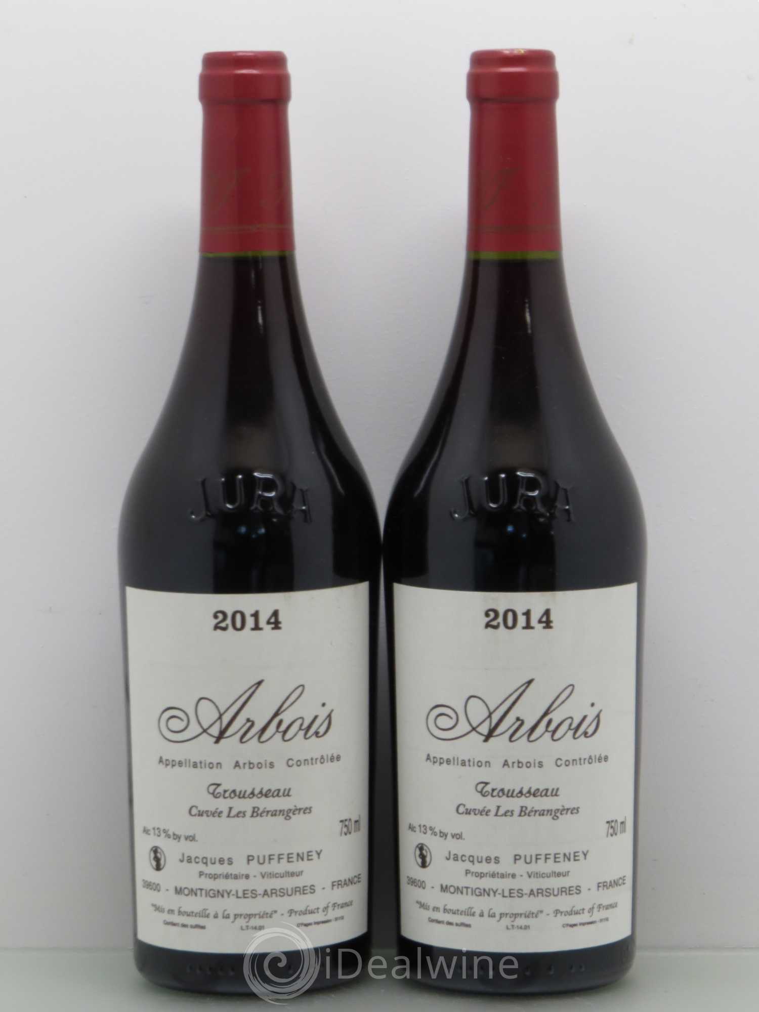 Arbois Puffeney Trousseau Les Bérangères 2014 - Posten von 2 Flaschen - 0