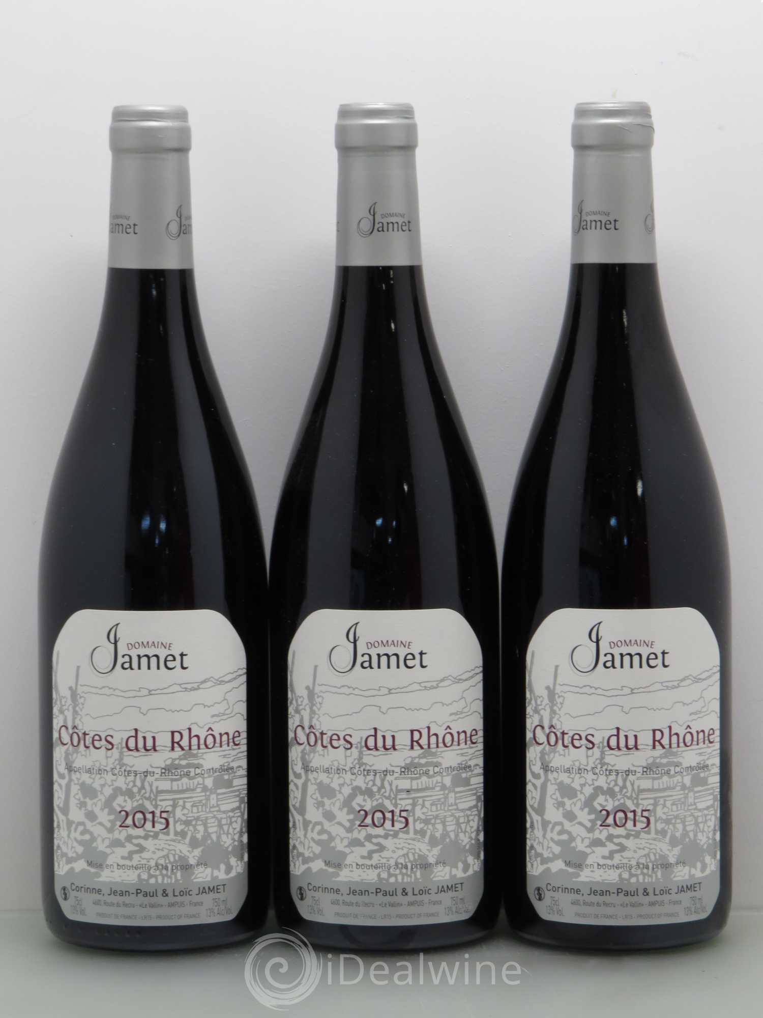 Côtes-du-Rhône Jamet 2015 - Lot de 3 bouteilles - 0
