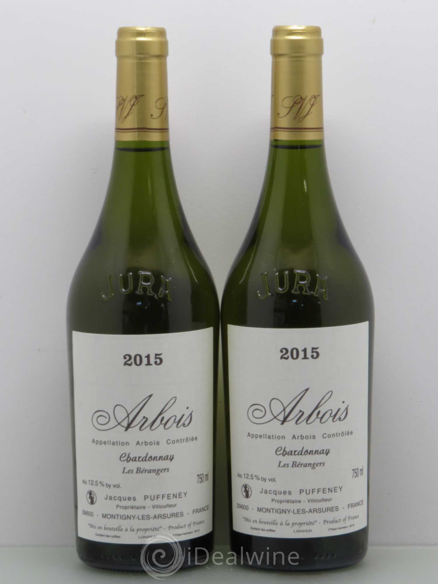 Arbois Puffeney Chardonnay Les Bérangers 2015 - Posten von 2 Flaschen - 0