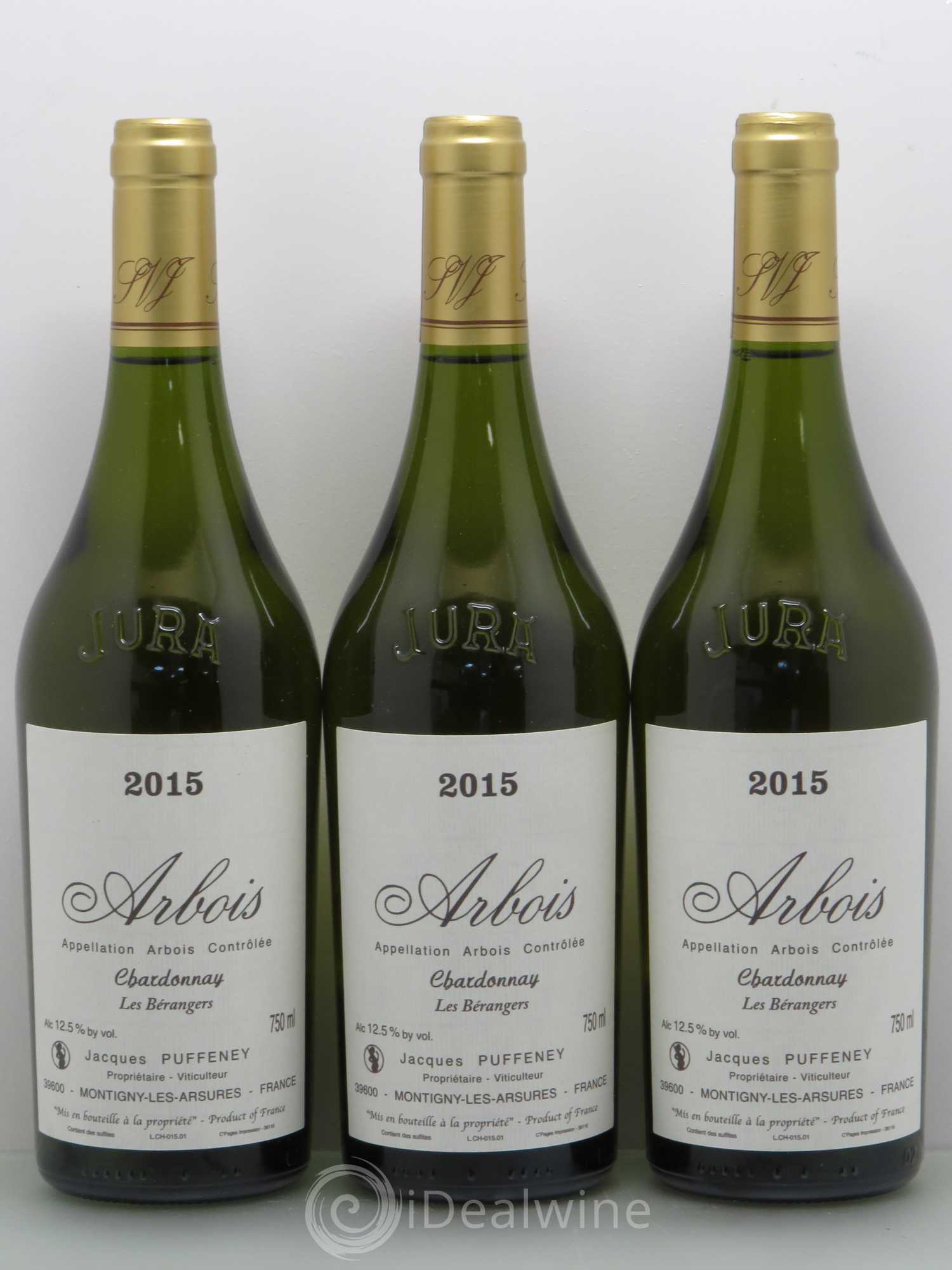 Arbois Puffeney Chardonnay Les Bérangers 2015 - Posten von 3 Flaschen - 0