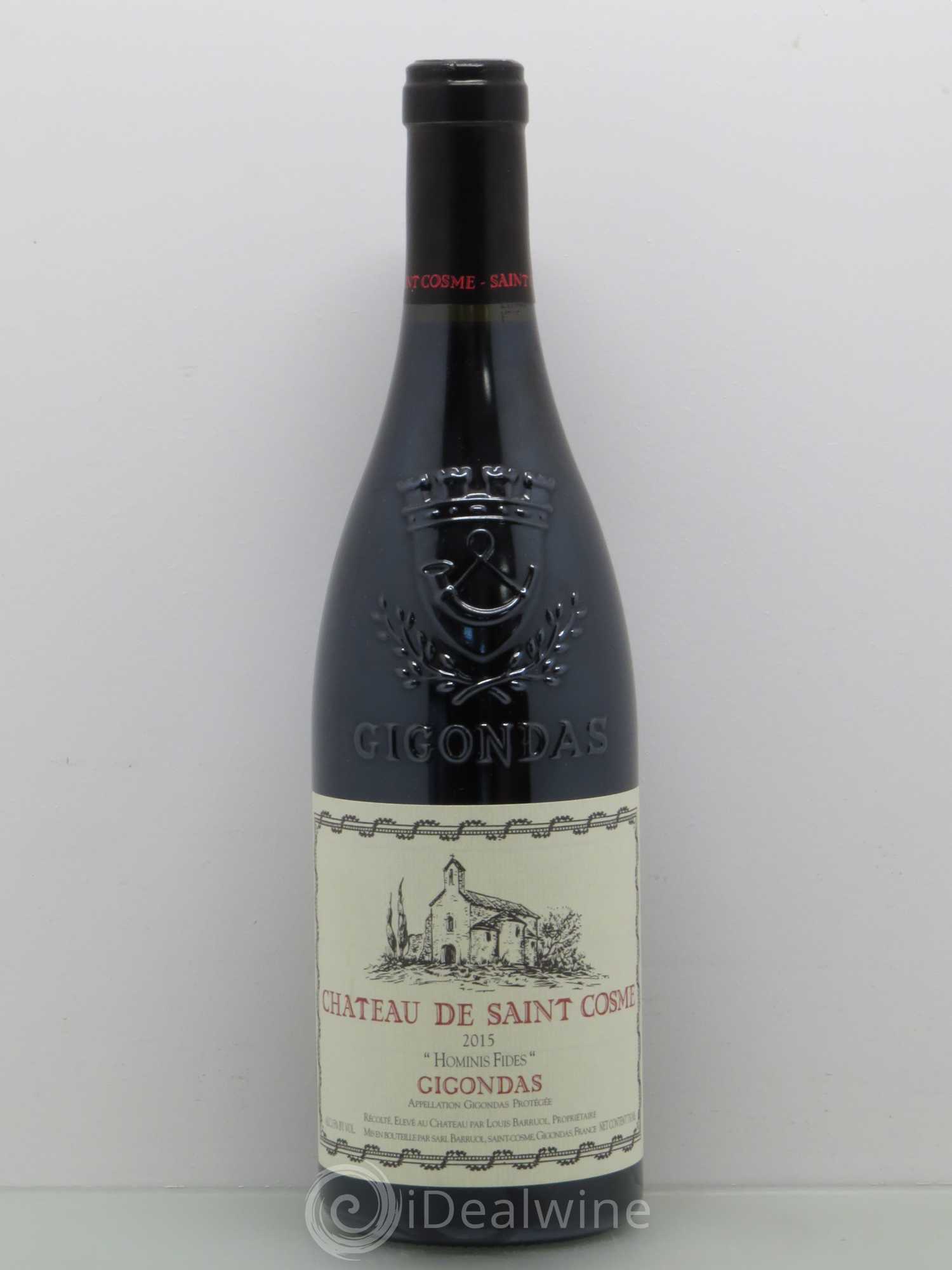 Gigondas Hominis Fides Saint Cosme 2015 - Lot de 1 bouteille - 0