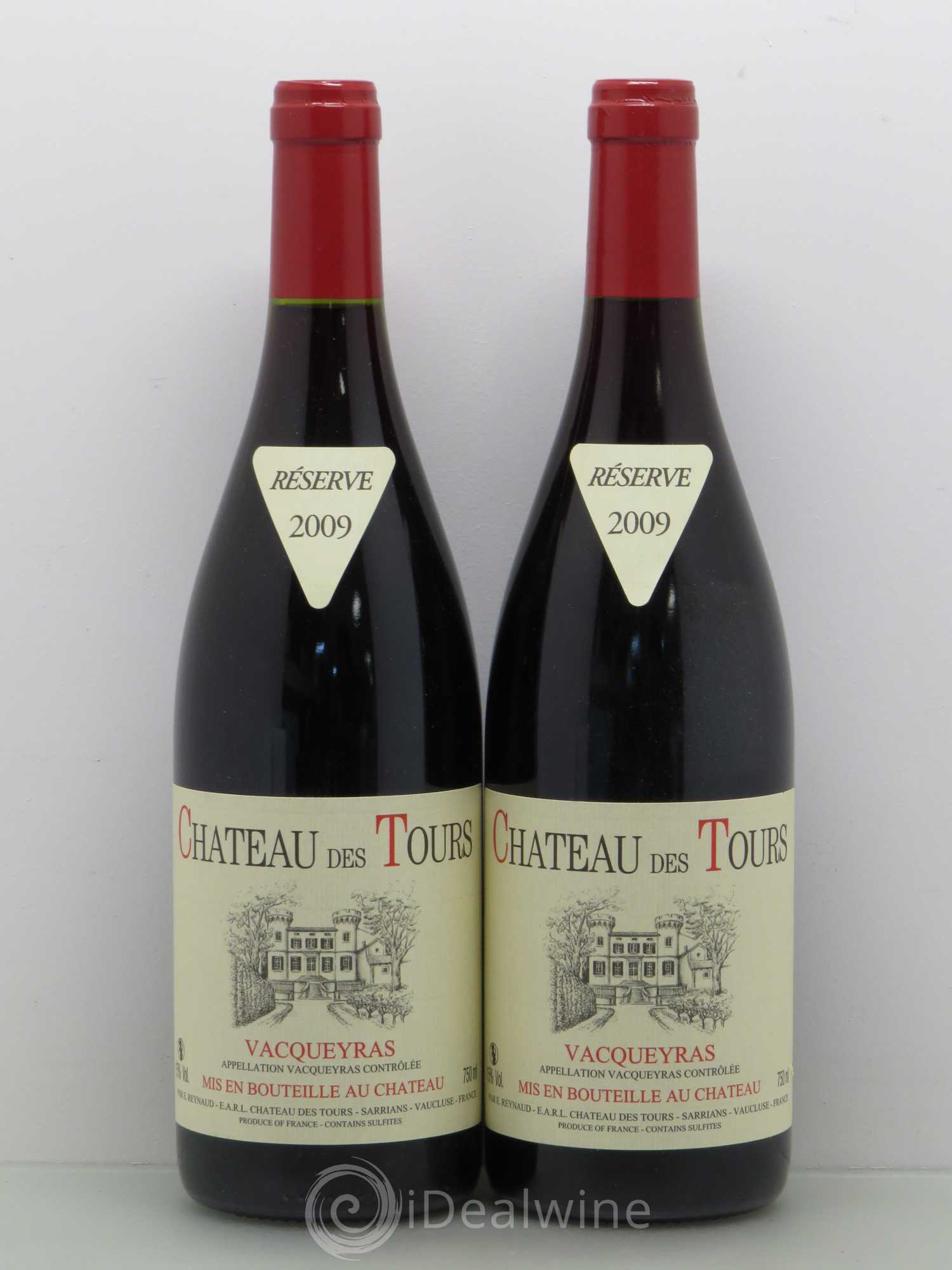 Vacqueyras Château des Tours Emmanuel Reynaud 2009 - Lot de 2 bouteilles - 0