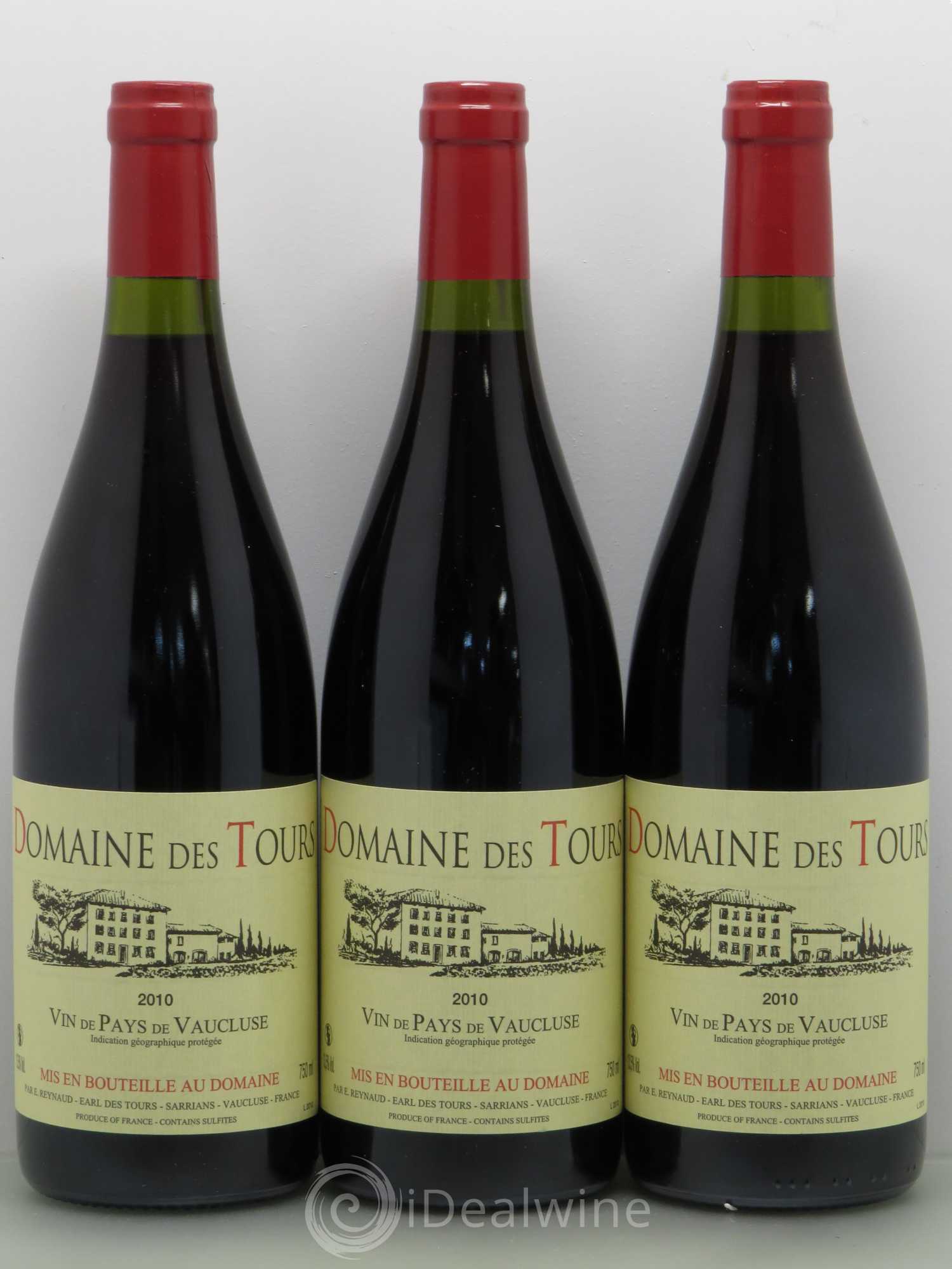 Vaucluse (Vin de Pays de Vaucluse) Domaine des Tours Emmanuel Reynaud 2010 - Lot de 3 bouteilles - 0