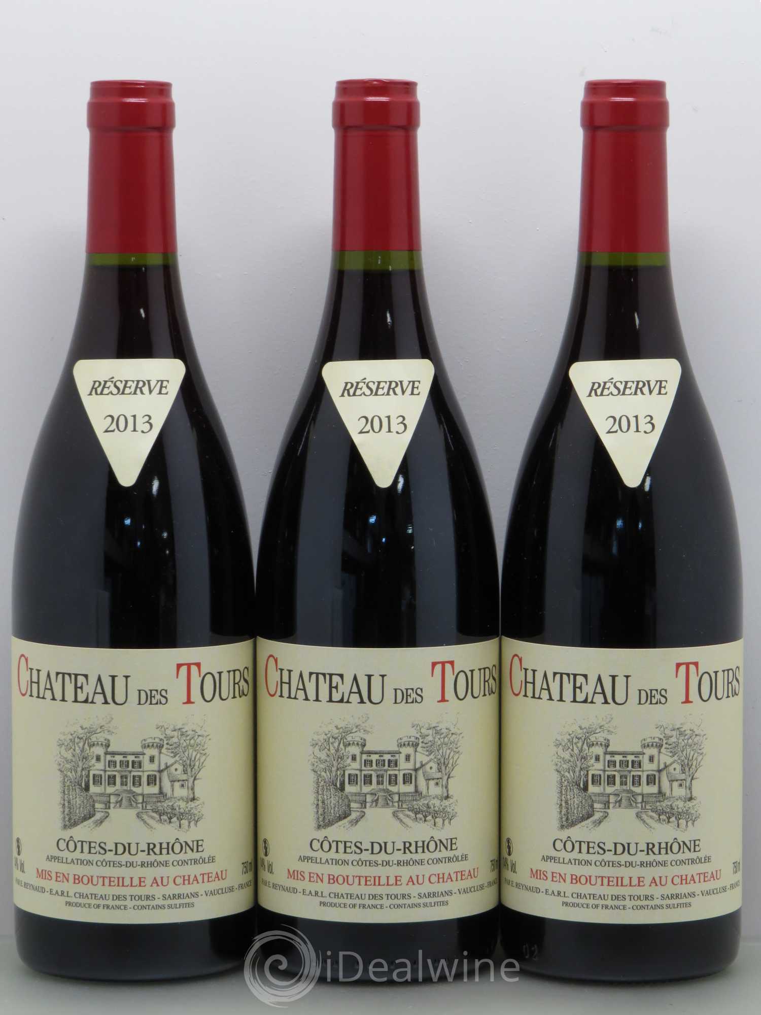 Côtes-du-Rhône Château des Tours Emmanuel Reynaud 2013 - Lot de 3 bouteilles - 0