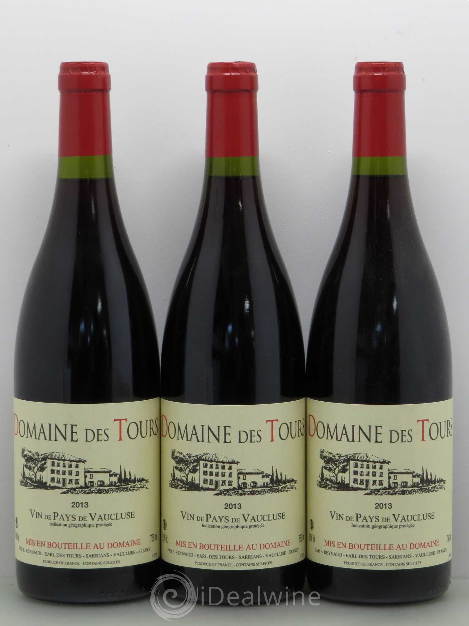 Vaucluse (Vin de Pays de Vaucluse) Domaine des Tours Emmanuel Reynaud 2013 - Lot de 3 bouteilles - 0