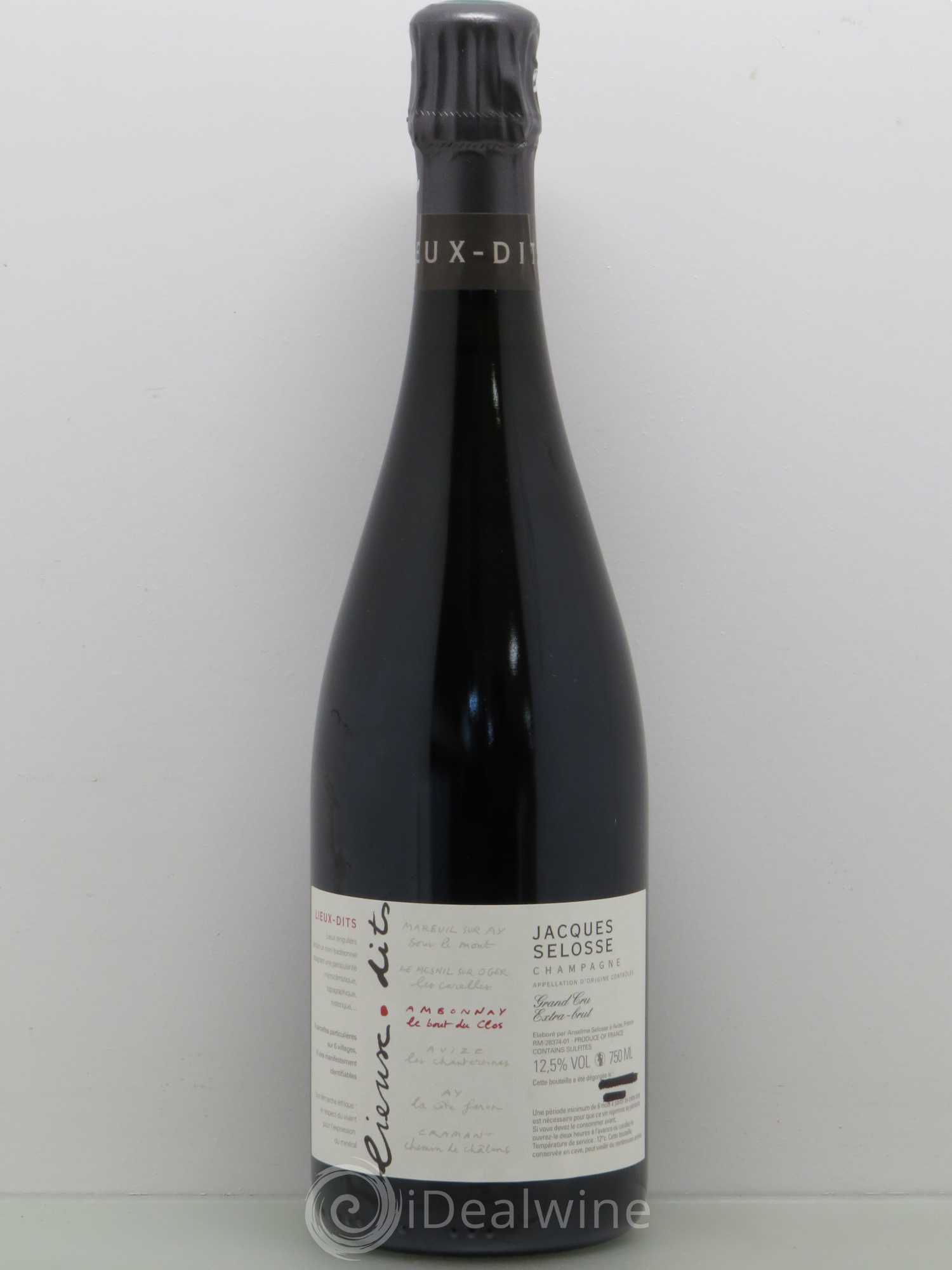 Ambonnay Le Bout du Clos Grand Cru Extra-Brut Jacques Selosse - Lot de 1 bouteille - 0