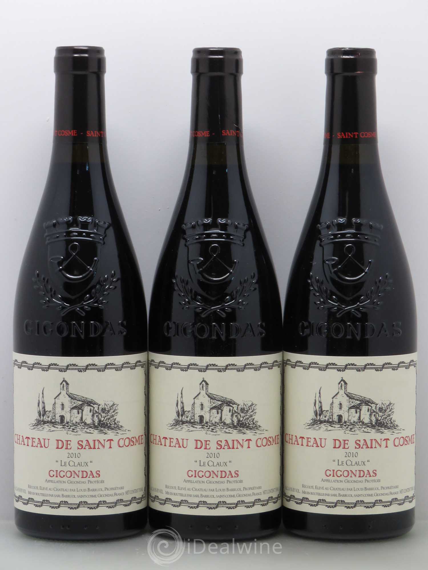 Gigondas Le Claux Saint Cosme 2010 - Lot de 3 bouteilles - 0