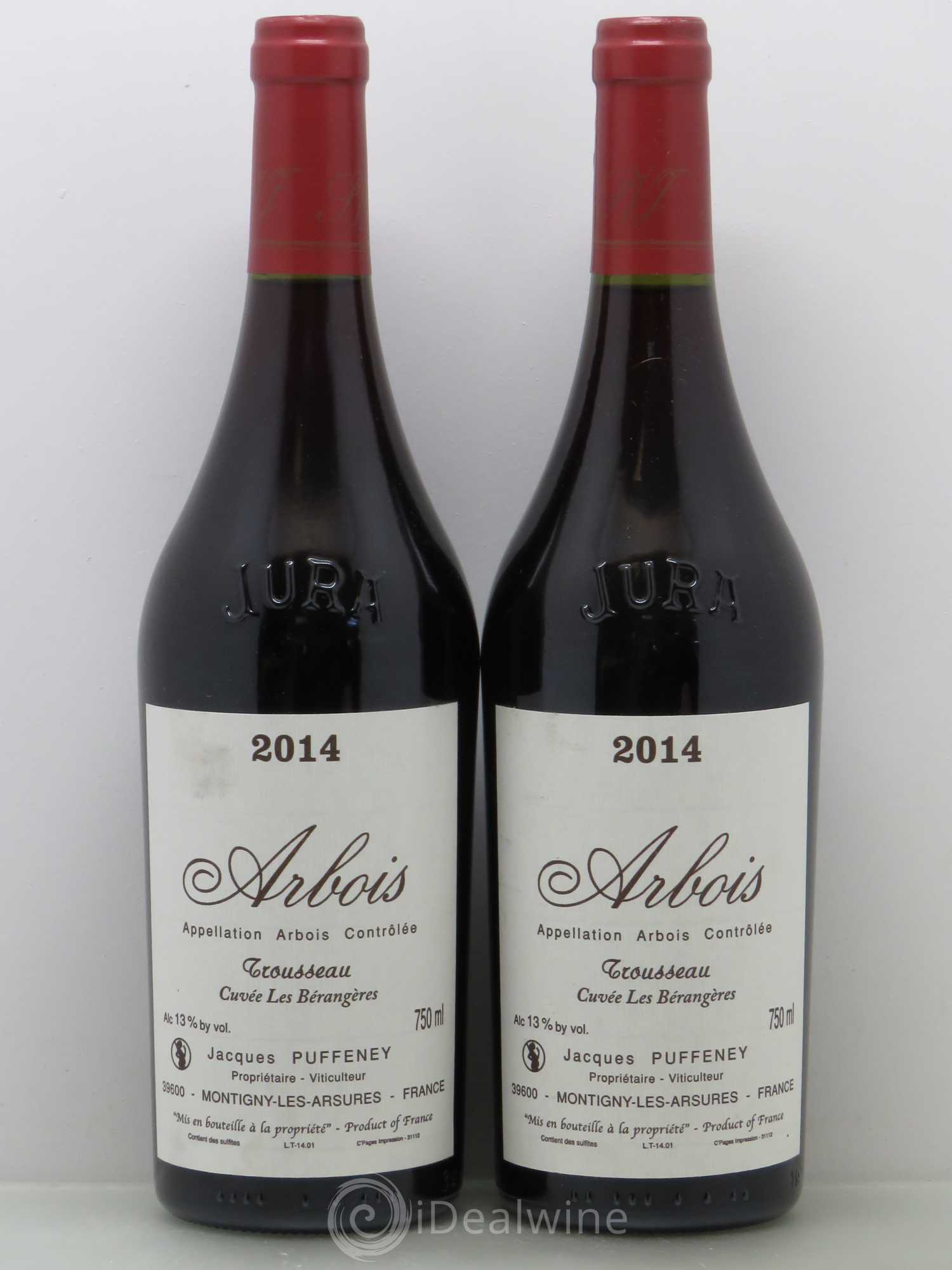 Arbois Trousseau Les Berangères Puffeney 2014 - Posten von 2 Flaschen - 0