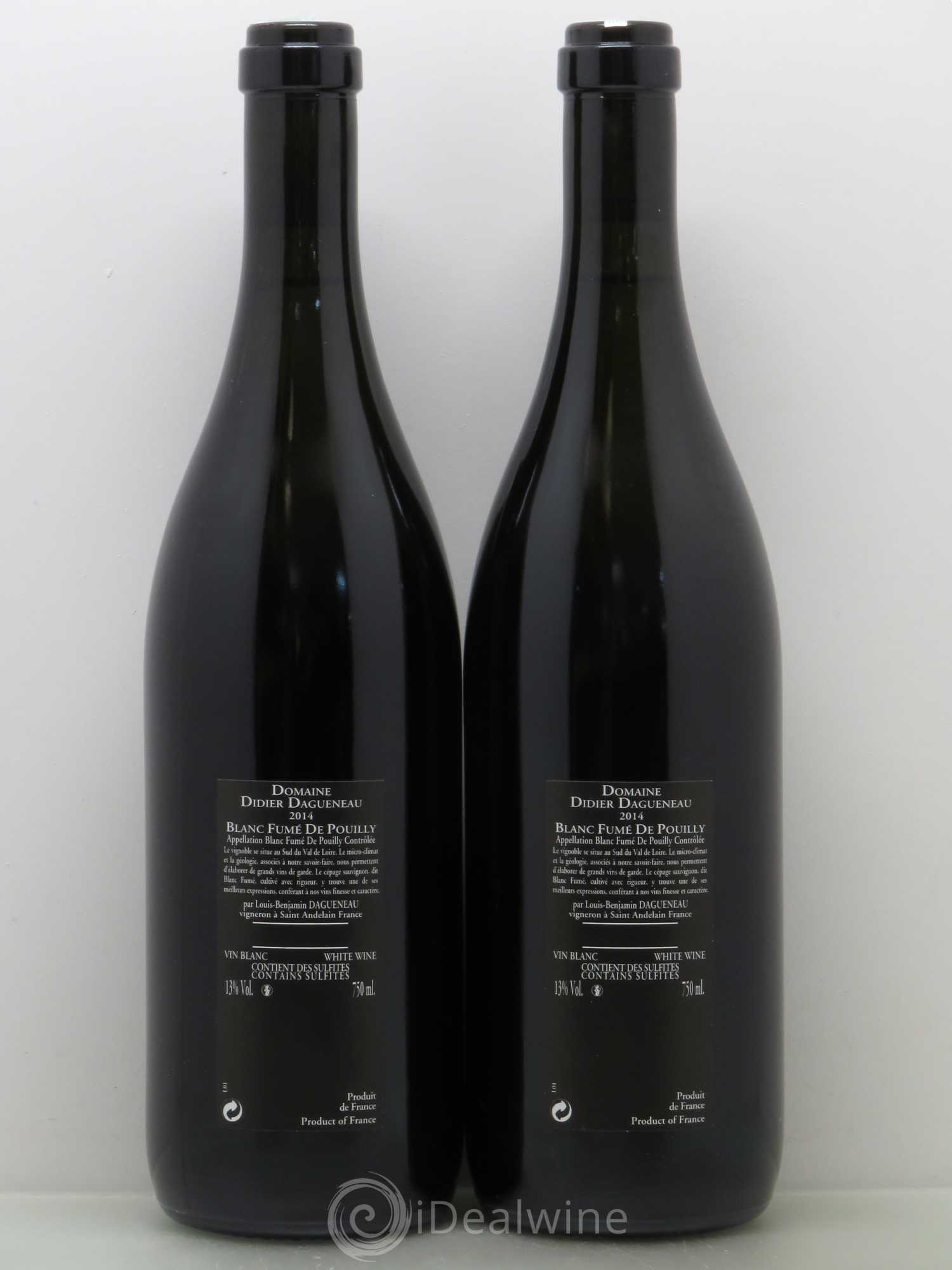 Vin de France (anciennement Pouilly-Fumé) Silex Dagueneau (Domaine Didier - Louis-Benjamin) 2014 - Lot de 2 bouteilles - 1