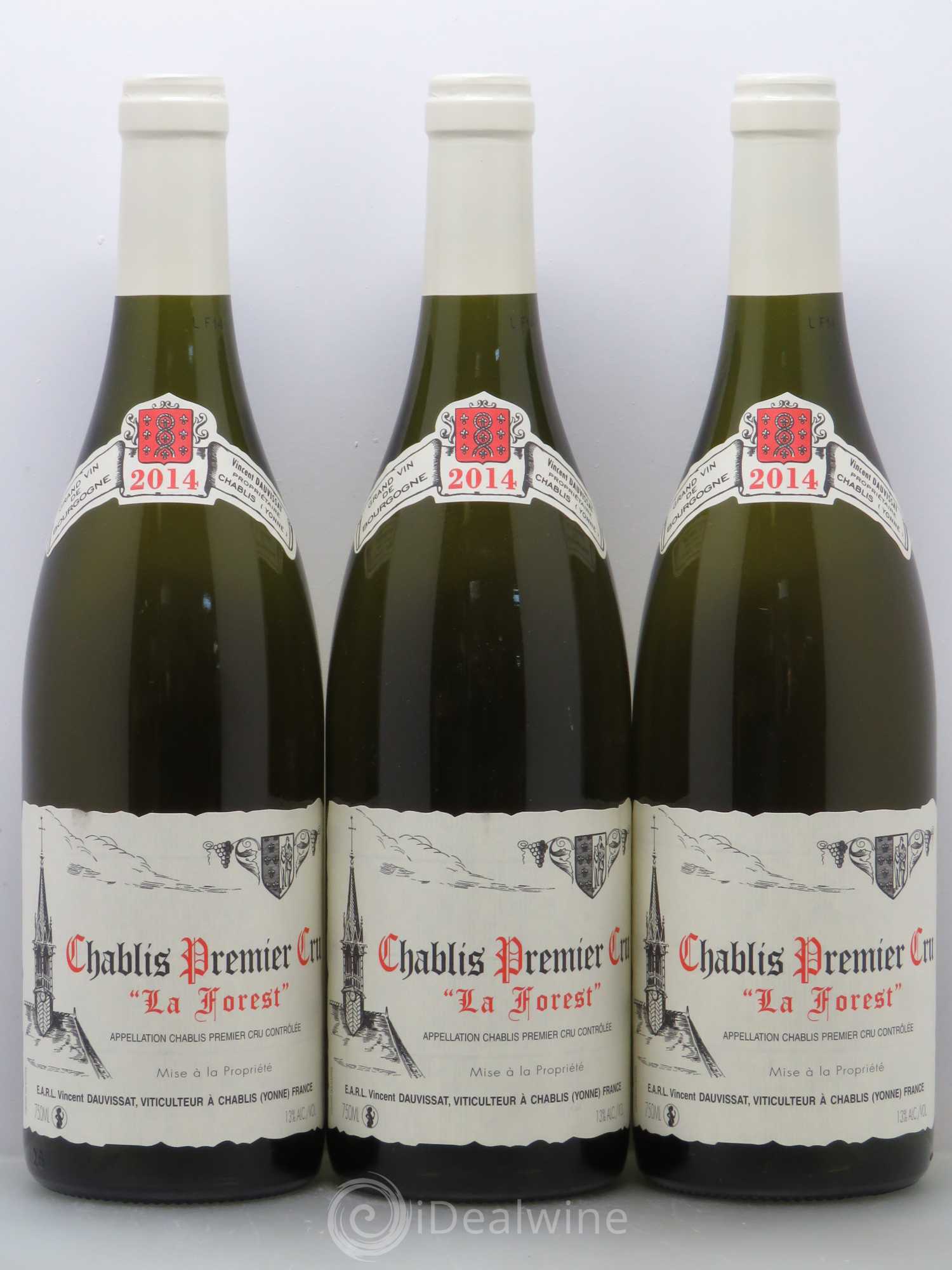 Chablis 1er Cru La Forest Vincent Dauvissat (Domaine) 2014 - Lot de 3 bouteilles - 0