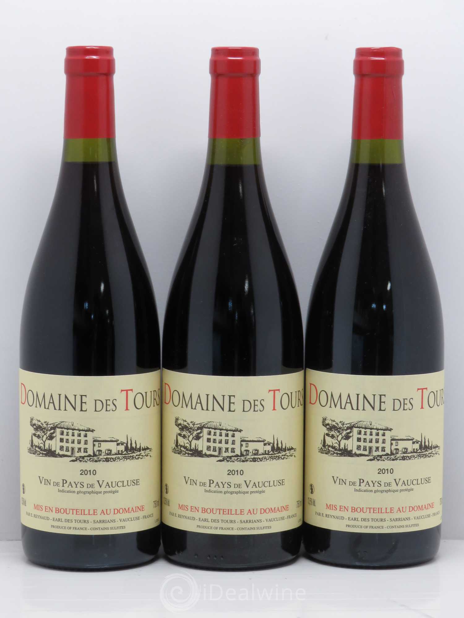Vaucluse (Vin de Pays de Vaucluse) Domaine des Tours Emmanuel Reynaud 2010 - Lot de 3 bouteilles - 0