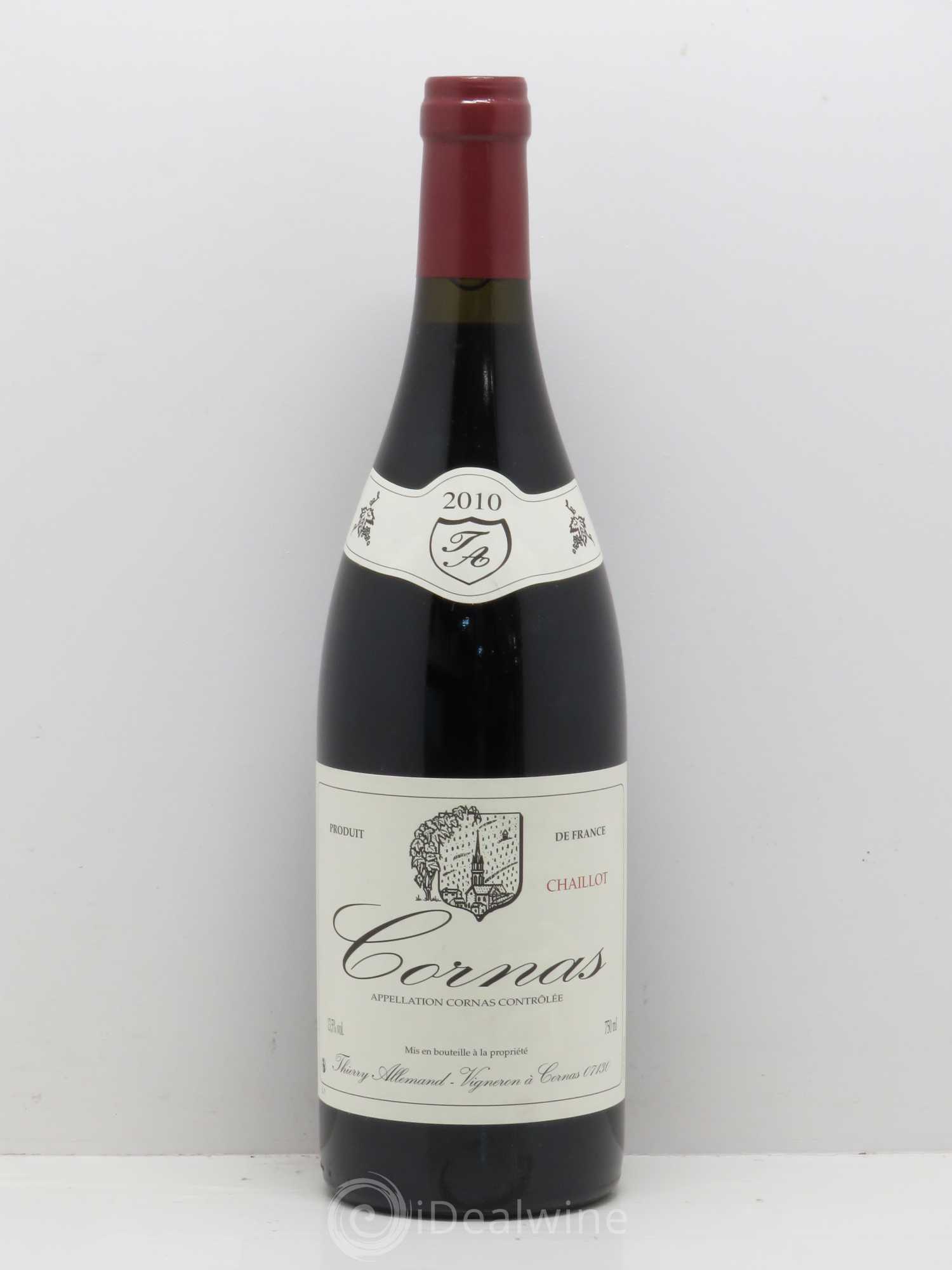 Cornas Chaillot Thierry Allemand 2010 - Lot de 1 bouteille - 0