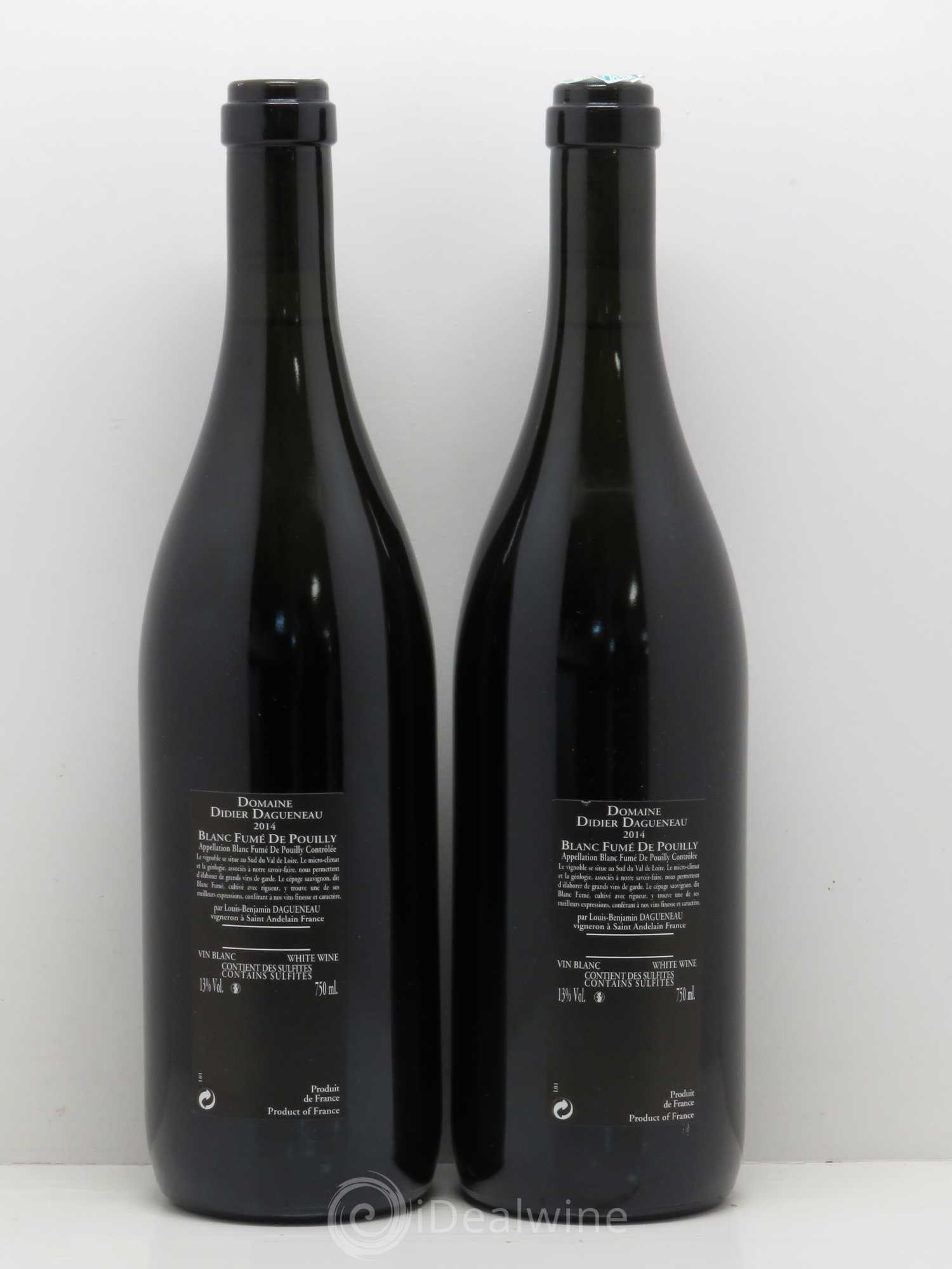 Vin de France (anciennement Pouilly-Fumé) Silex Dagueneau (Domaine Didier - Louis-Benjamin) 2014 - Lot de 2 bouteilles - 1