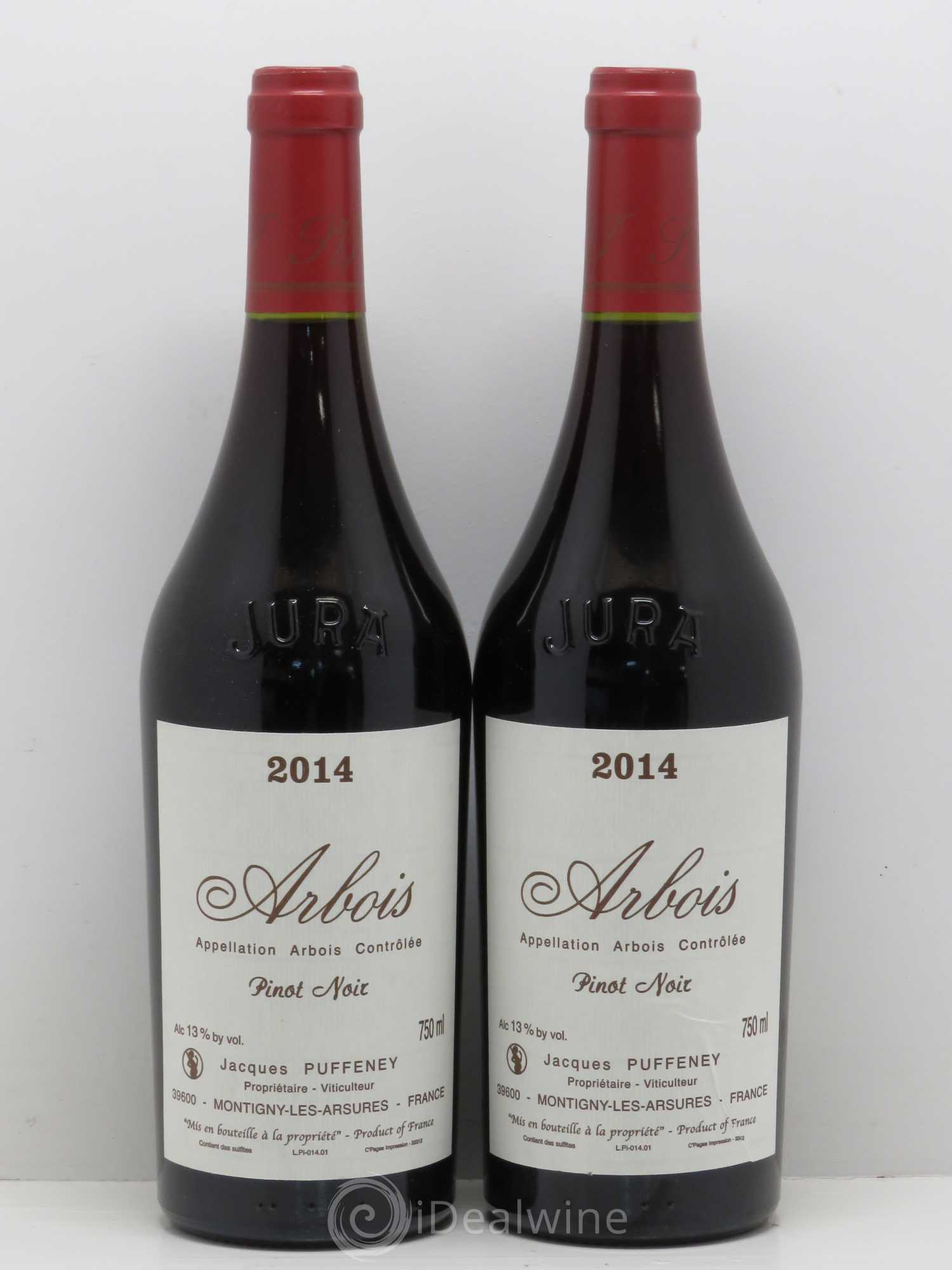 Arbois Pinot Noir Puffeney 2014 - Posten von 2 Flaschen - 0