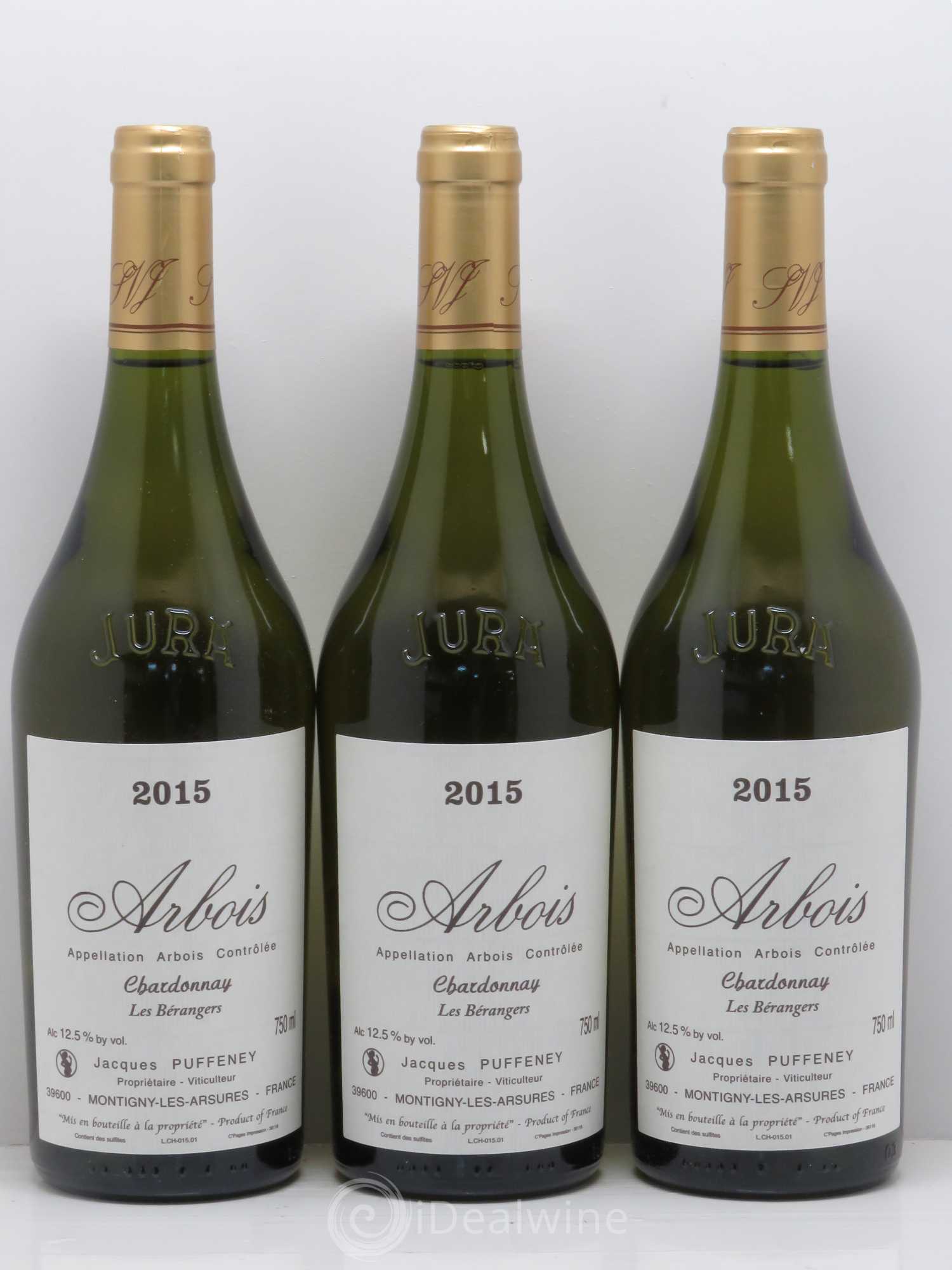 Arbois Puffeney Chardonnay Les Berangeres 2015 - Posten von 3 Flaschen - 0
