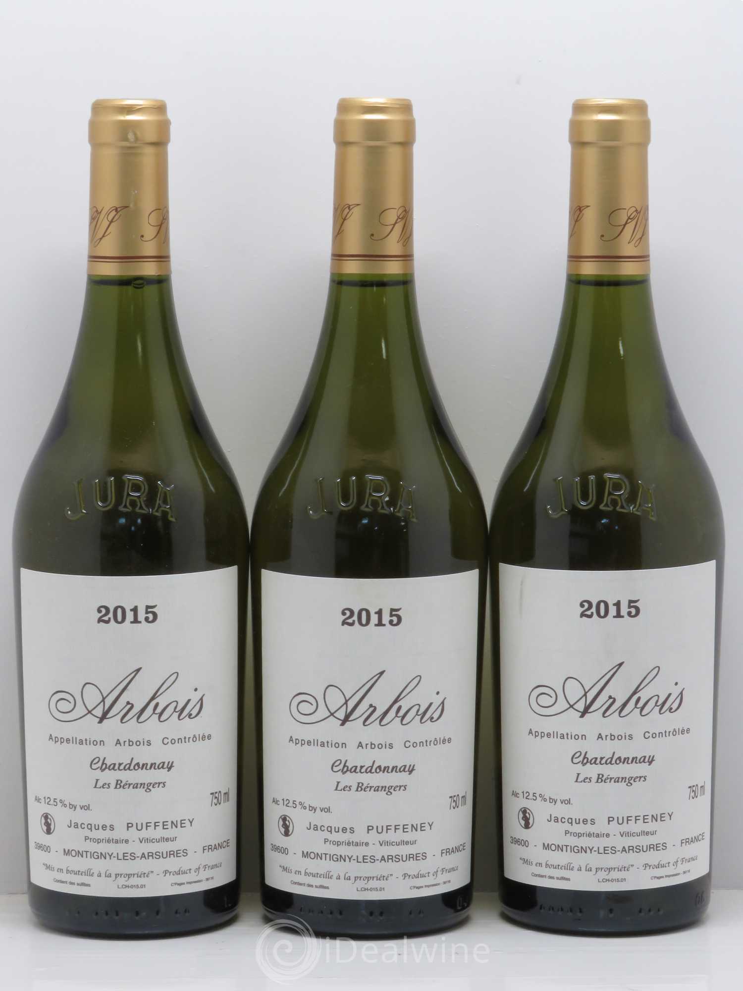 Arbois Puffeney Chardonnay Les Berangeres 2015 - Posten von 3 Flaschen - 0
