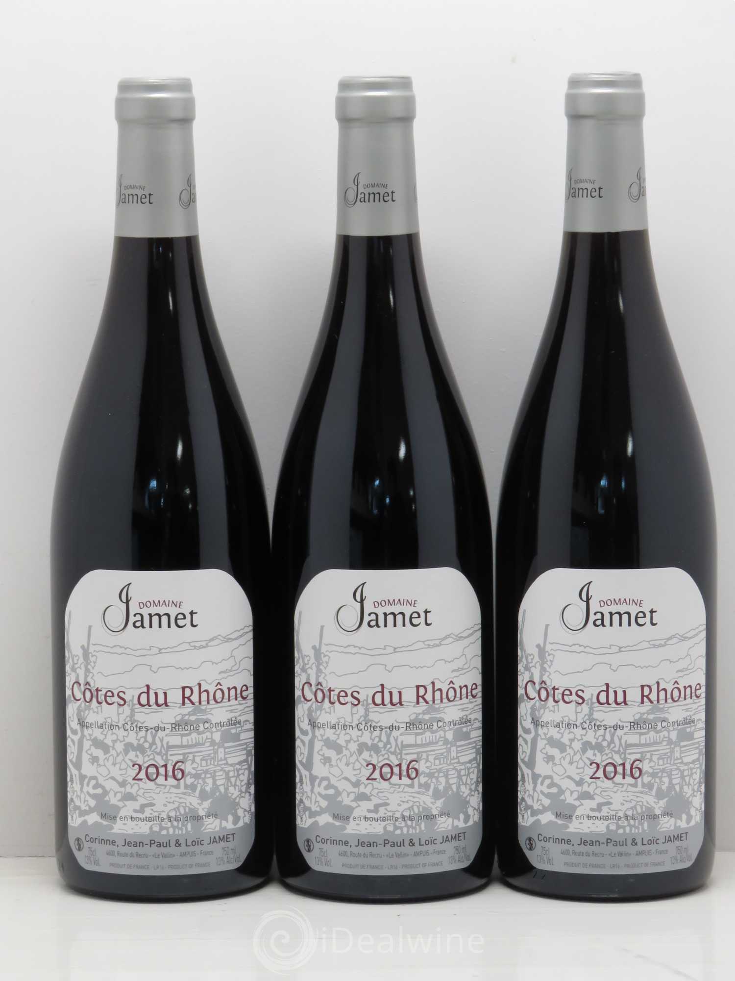 Côtes-du-Rhône Jamet 2016 - Lot de 3 bouteilles - 0