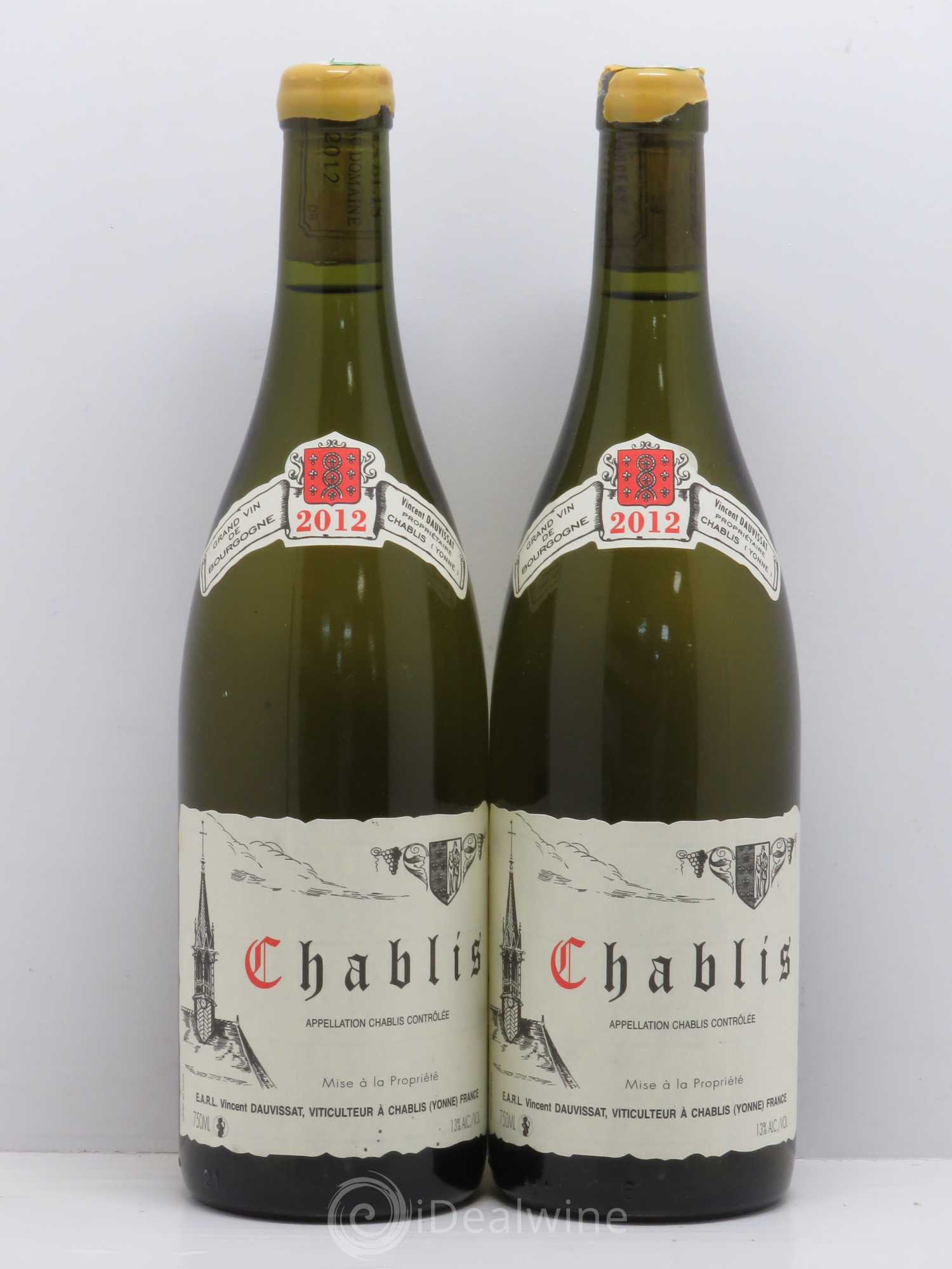 Chablis Vincent Dauvissat (Domaine) 2012 - Lot de 2 bouteilles - 0