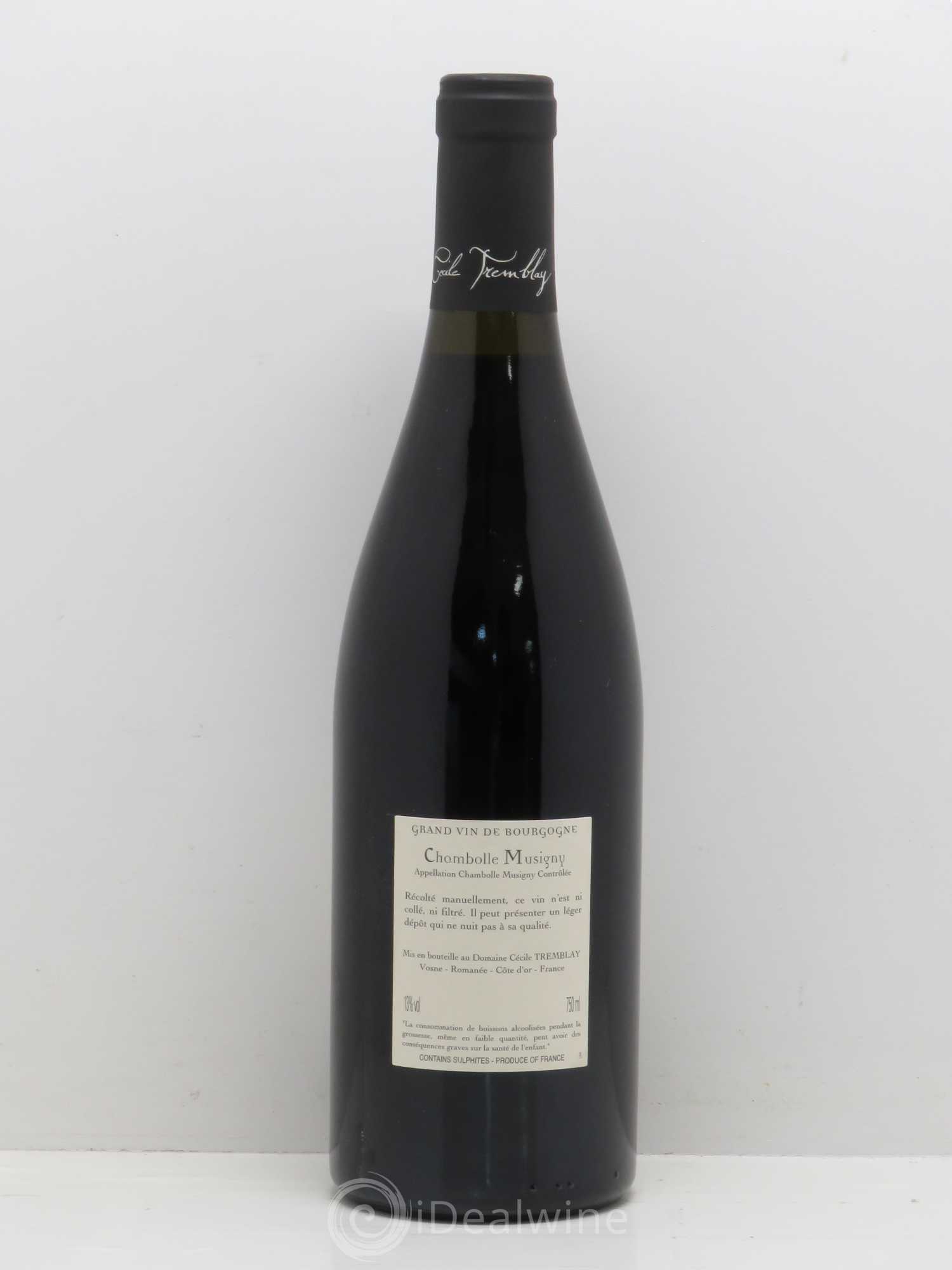 Chambolle-Musigny Les Cabottes Cécile Tremblay 2013 - Lot de 1 bouteille - 1