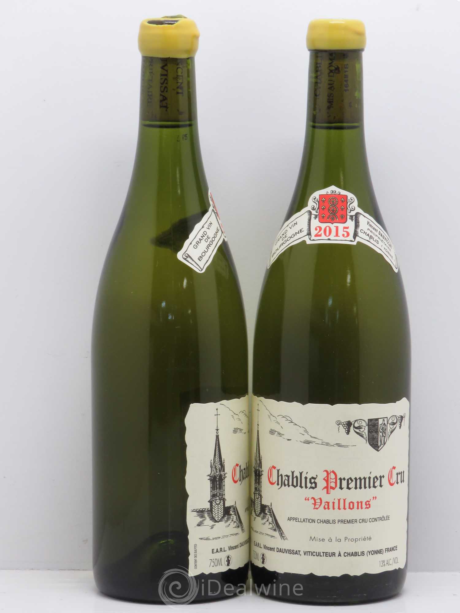 Chablis 1er Cru Vaillons Vincent Dauvissat (Domaine) 2015 - Lot de 2 bouteilles - 1