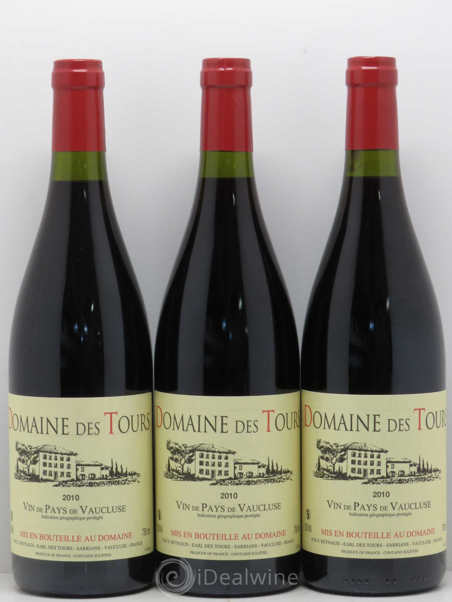 Vaucluse (Vin de Pays de Vaucluse) Domaine des Tours Emmanuel Reynaud 2010 - Lot de 3 bouteilles - 0