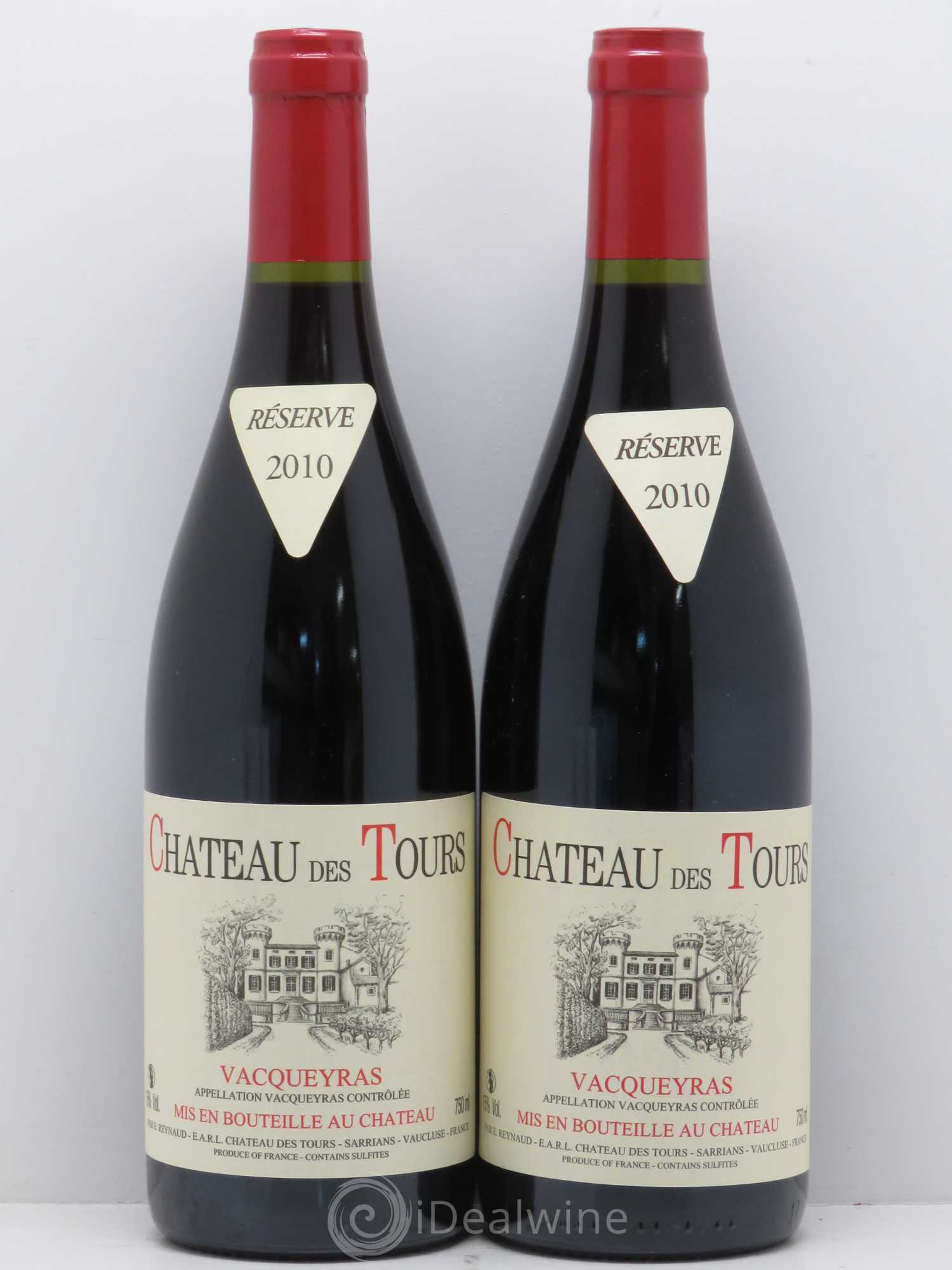Vacqueyras Château des Tours Emmanuel Reynaud 2010 - Lot de 2 bouteilles - 0