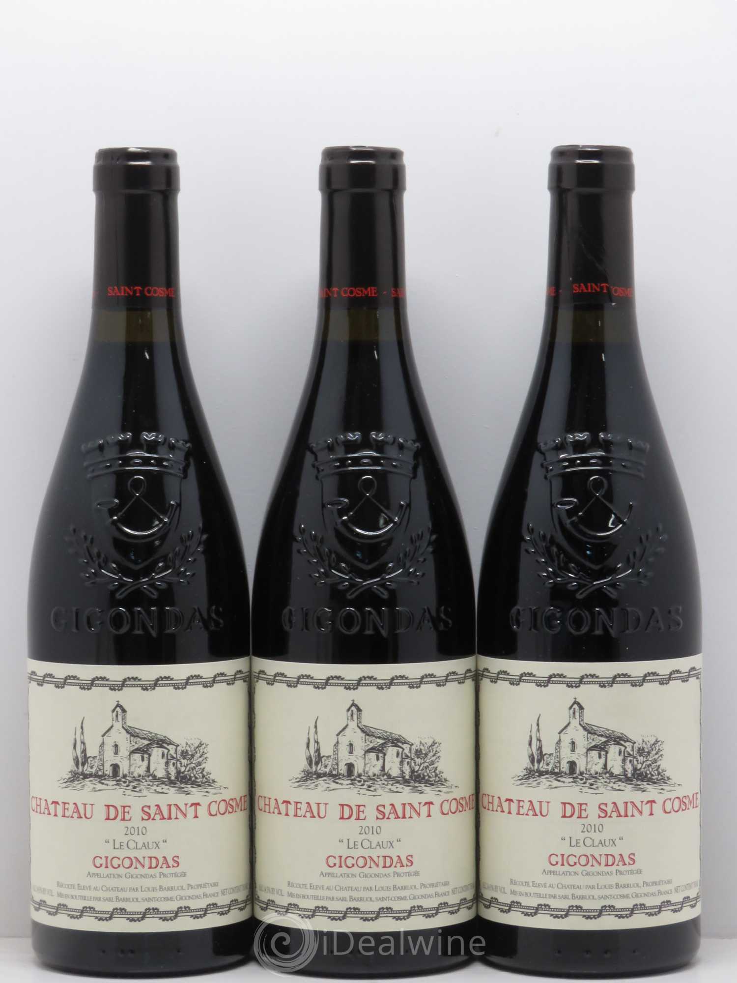 Gigondas Le Claux Saint Cosme 2010 - Lot de 3 bouteilles - 0