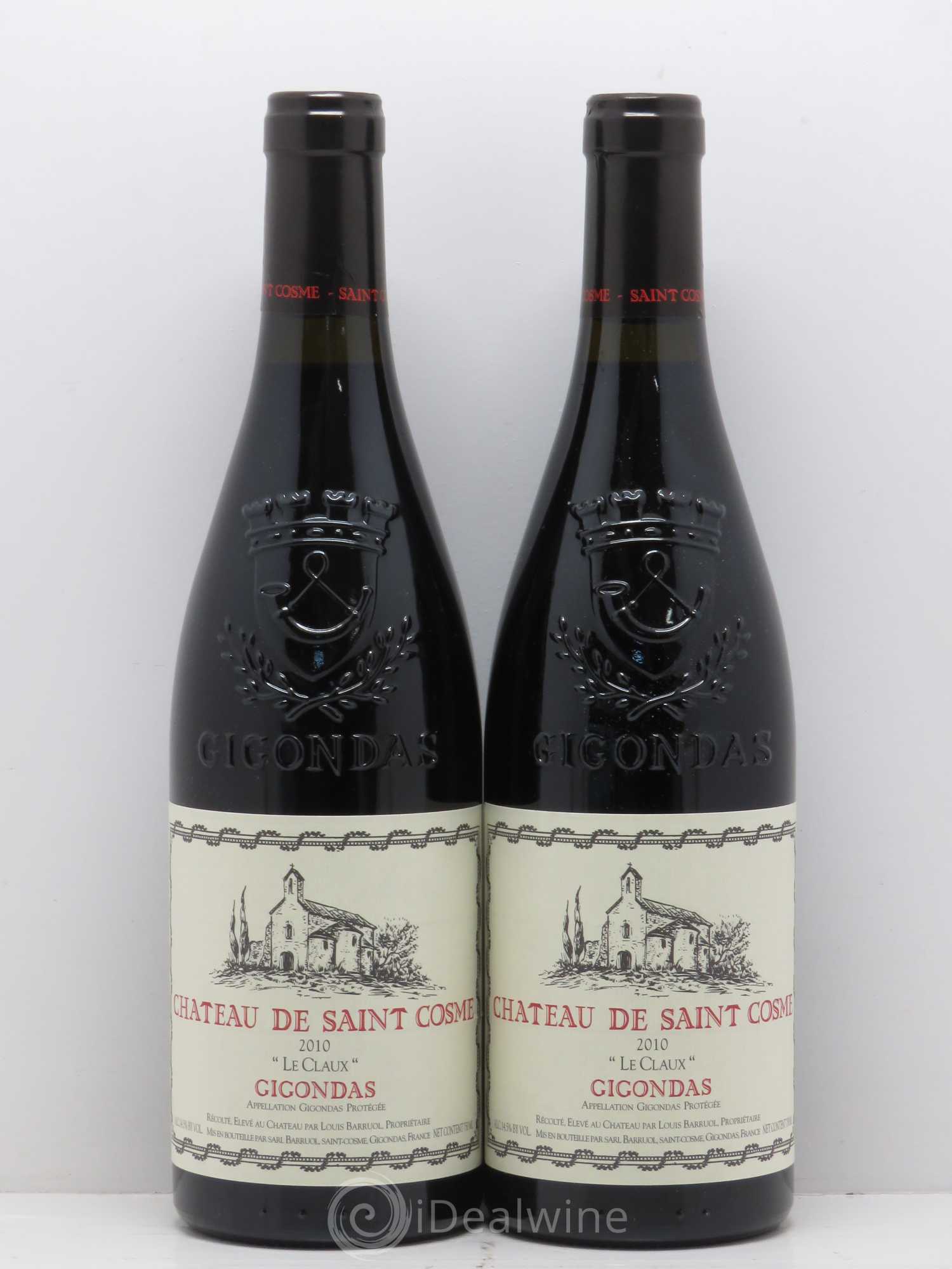 Gigondas Le Claux Saint Cosme 2010 - Lot de 2 bouteilles - 0